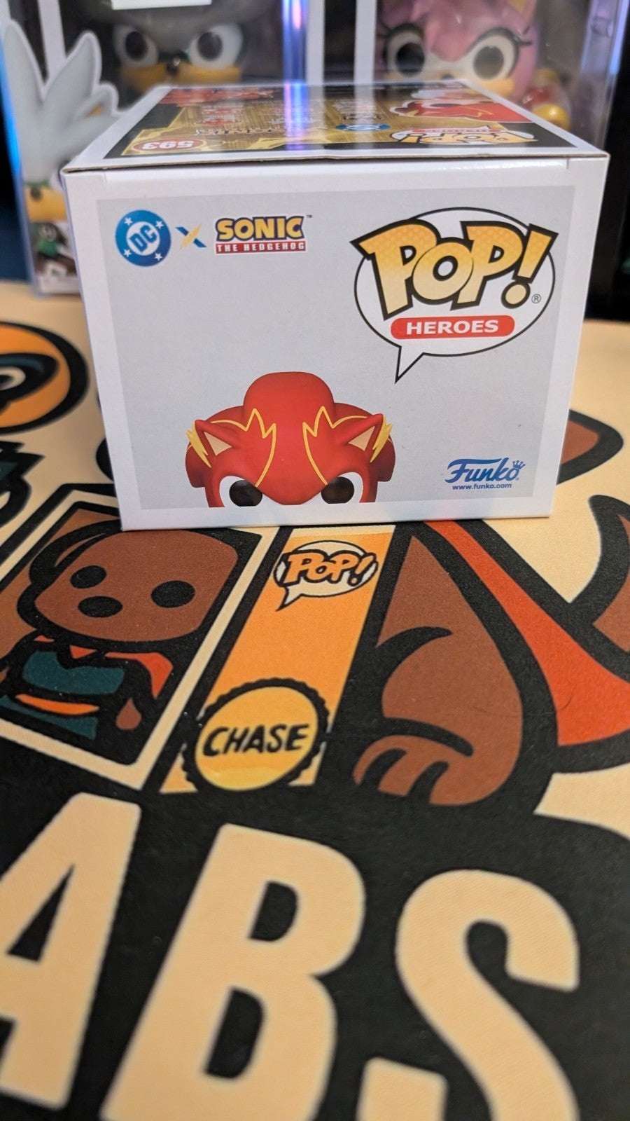 Funko Pop DC x Sonic The Hedgehog Sonic As The Flash #593 + Free Protector
