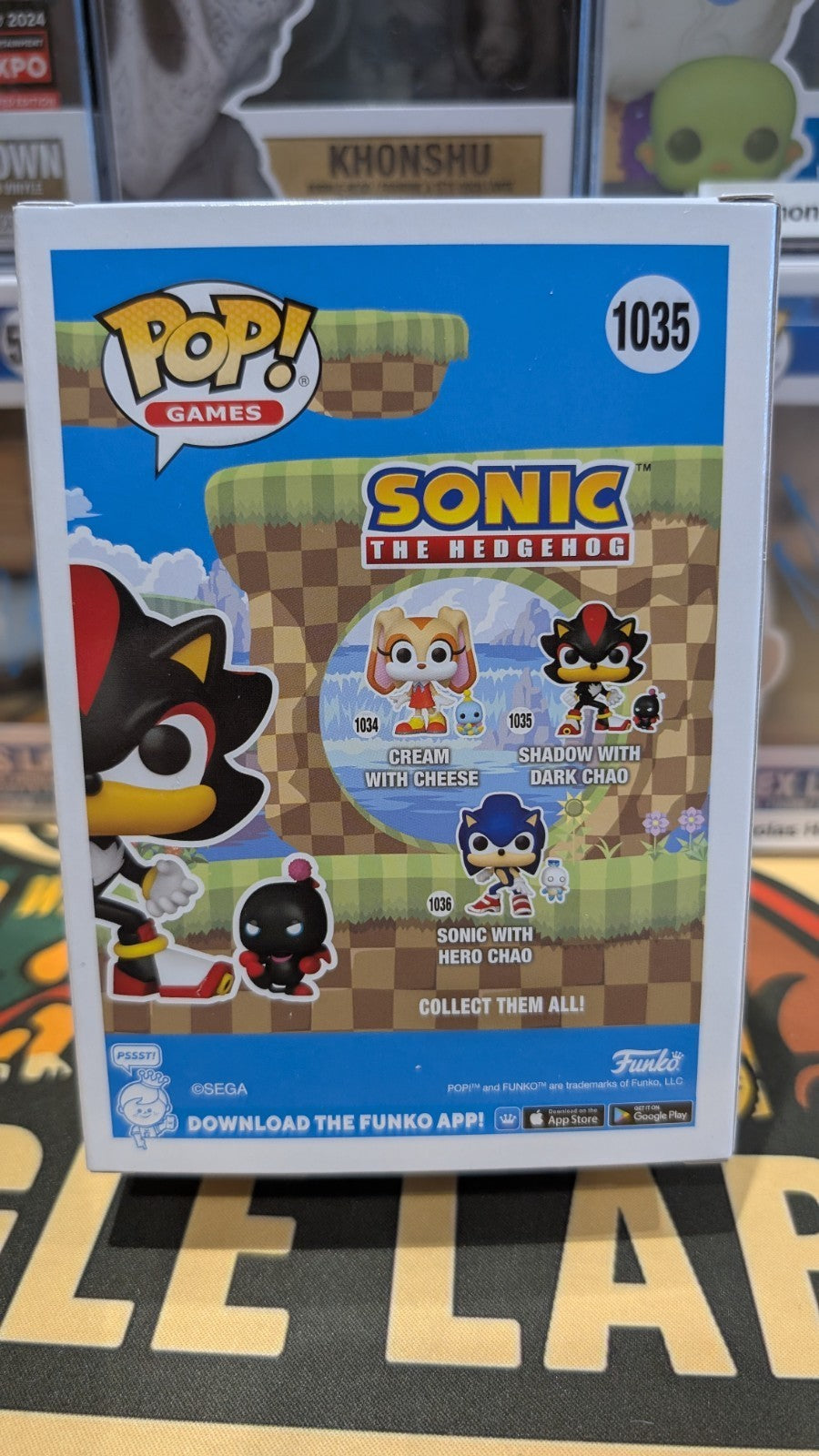 Funko Pop Sonic the Hedgehog Shadow & Dark Chao 285 Signed David Humphrey SWAU