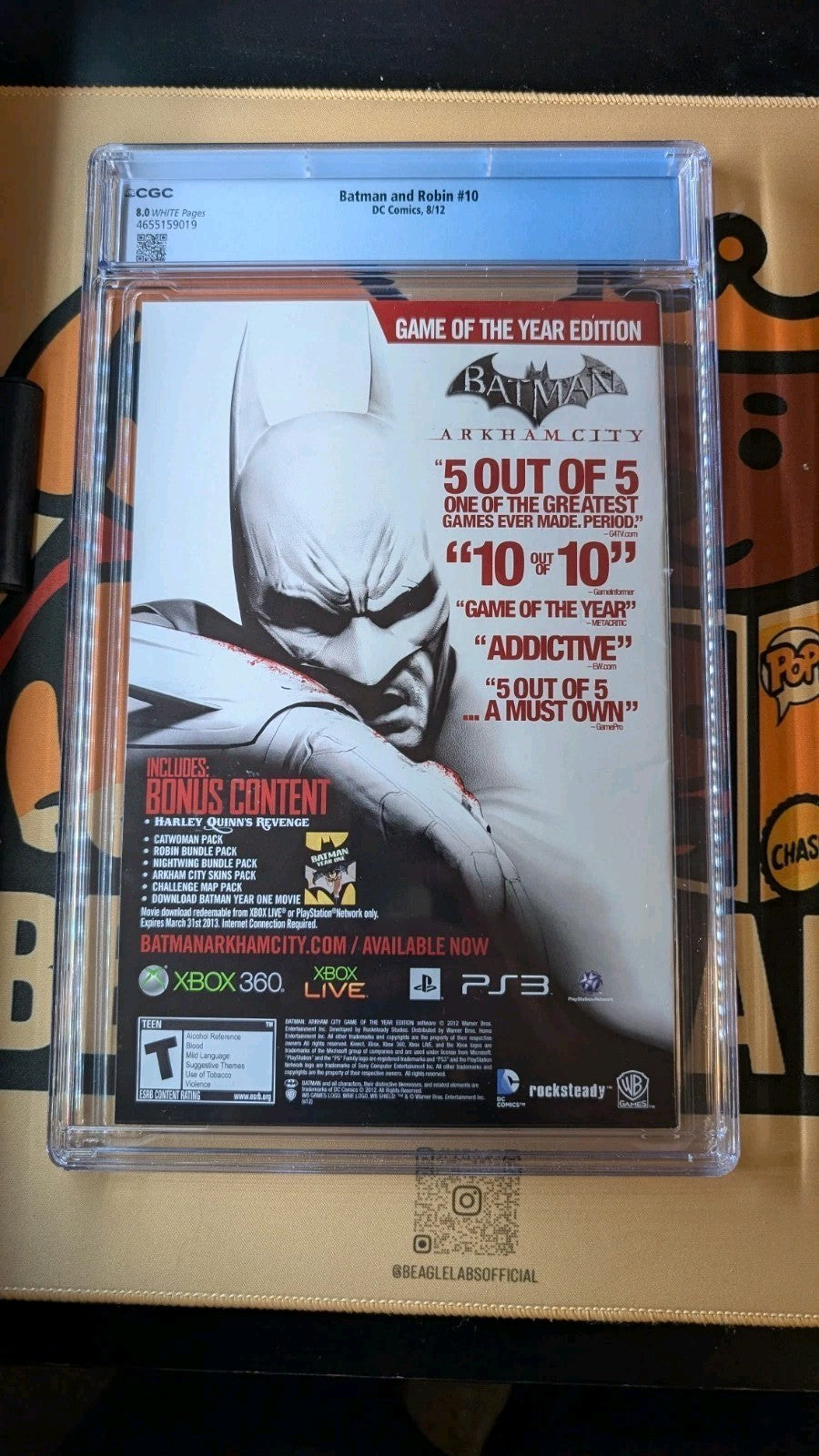 Batman and Robin # 10  / DC Comics / The New 52 / CGC Universal Grade 8.0