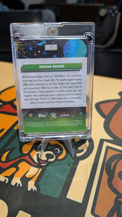 2026 Topps Cosmic Chrome WWE Roman Reigns #7 "Magenta Cosmos Refractor" /299