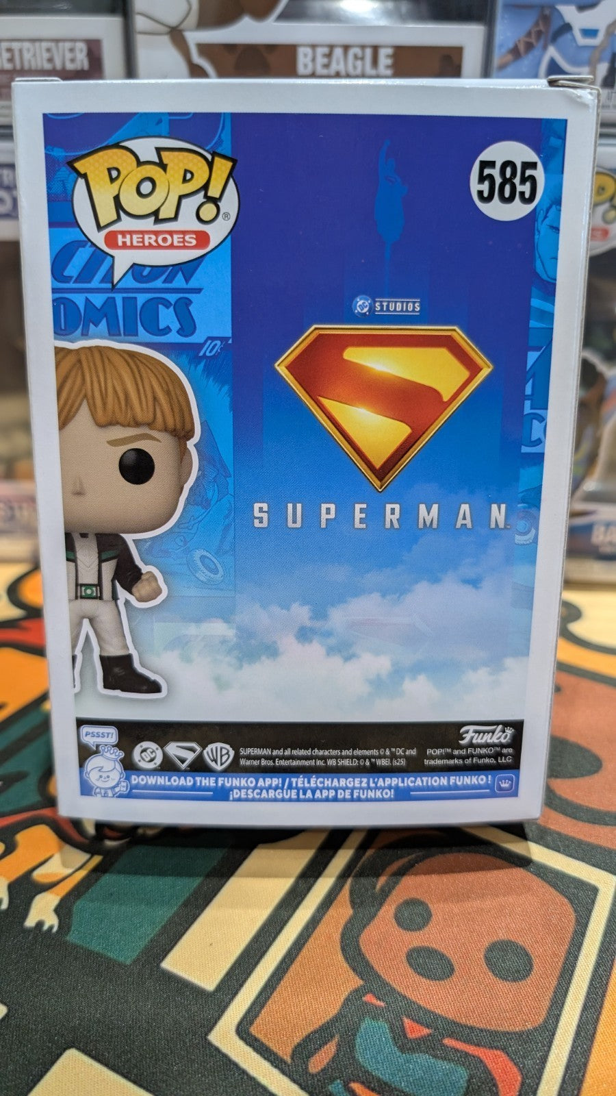 DC Superman Guy Gardner #585 Signed By Nathan Fillion Funko Pop Beckett SWAU COA