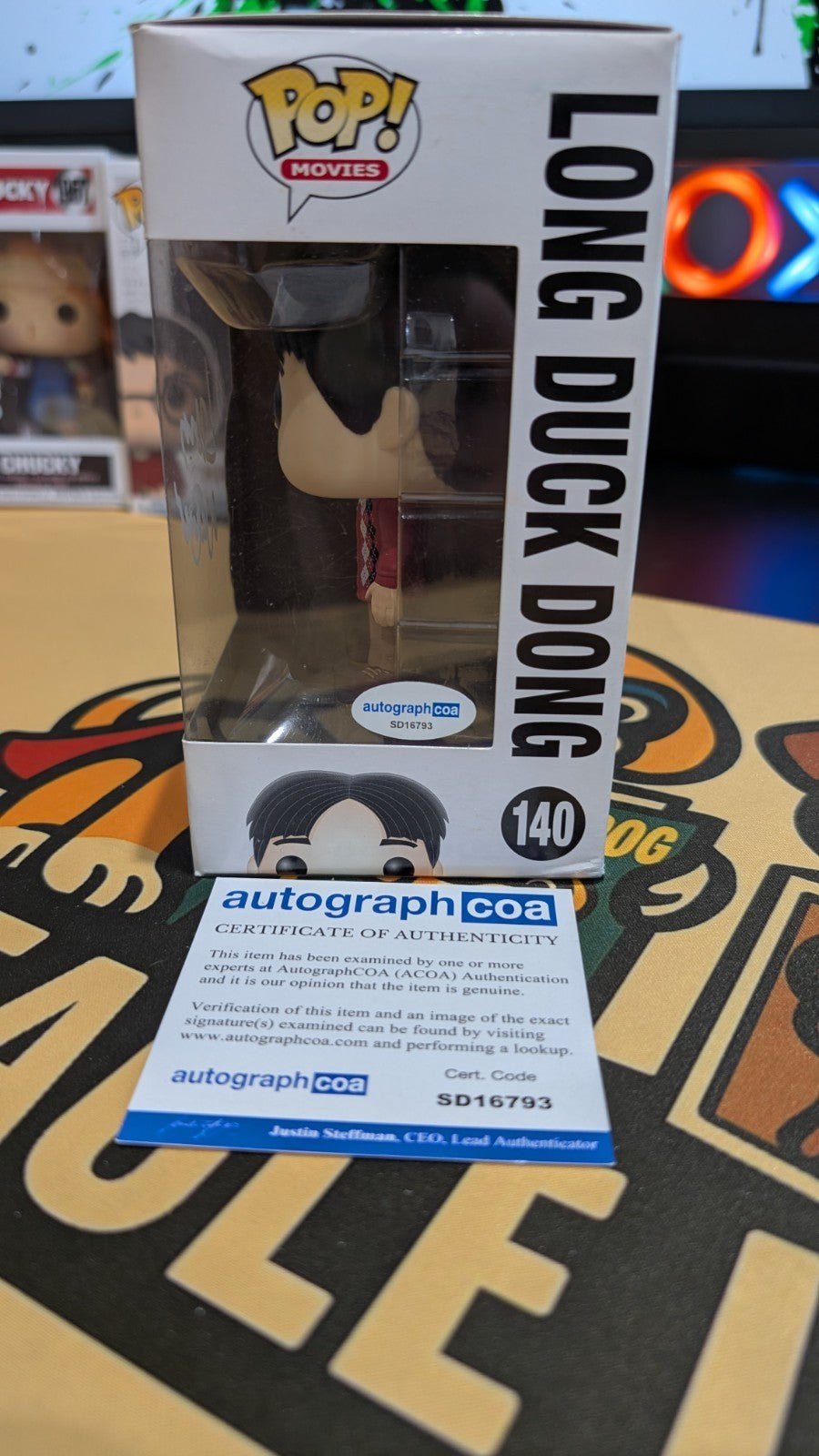 Gedde Watanabe Signed Funko Pop Sixteen Candles Long Duck Dong 140 ACOA
