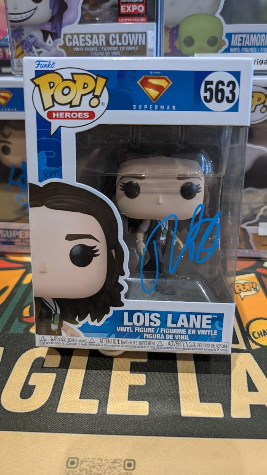 Funko Pop DC Superman Lois Lane 563 Signed by Rachel Brosnahan with Beckett COA