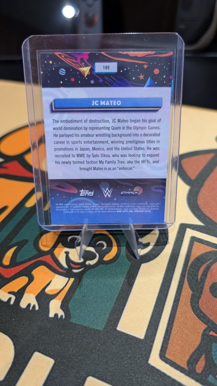 WWE Topps Cosmic Chrome 2026 JC Mateo Green Space Dust /75 #189