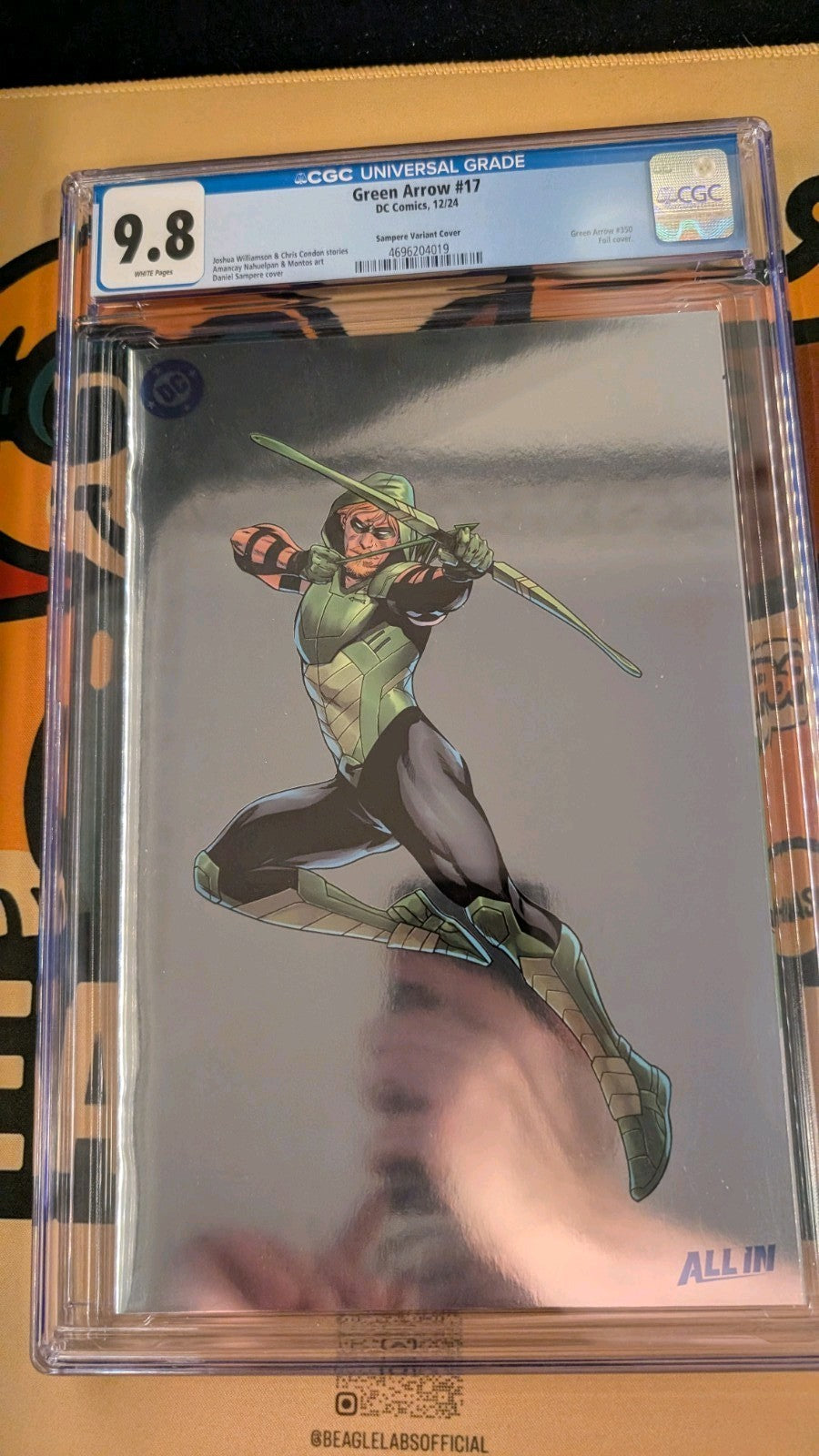 Green Arrow #17 Sampere Foil Variant CGC Graded 9.8 DC Comics