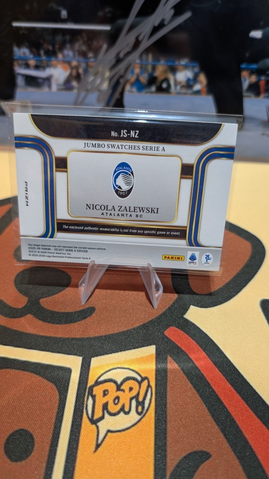 2025-26 Panini Select Serie A Nicola Zalewski Jumbo Swatches Atalanta Relic