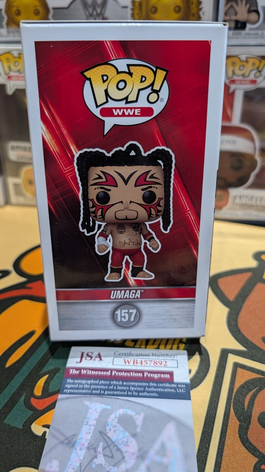 Funko Pop! WWE Umaga 157 Signed Autographed by Zilla Fatu Umaga's Son JSA COA