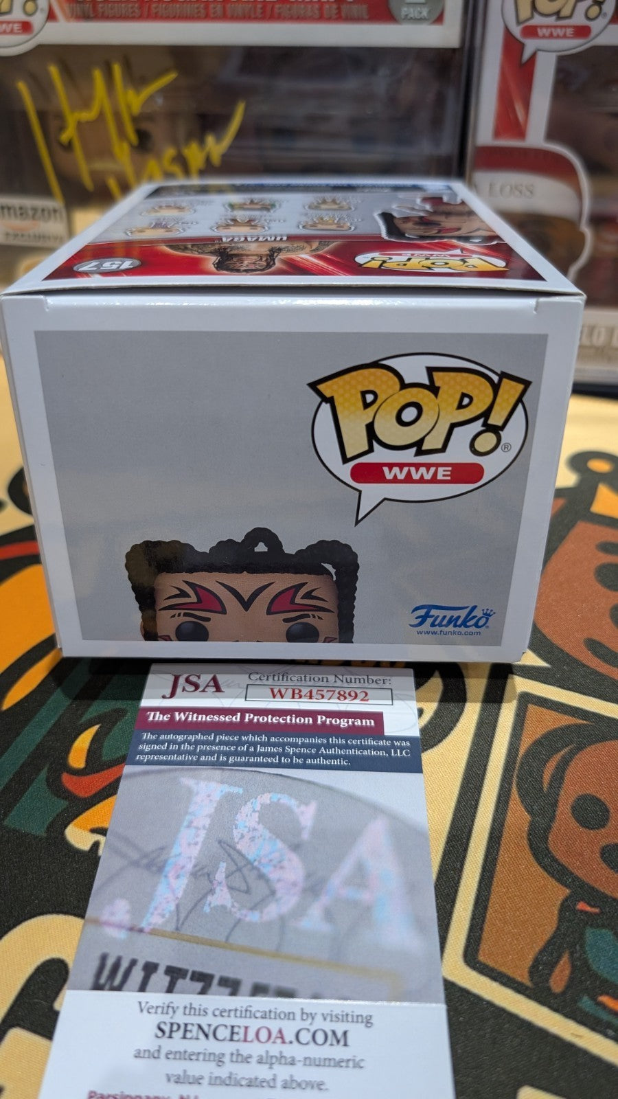 Funko Pop! WWE Umaga 157 Signed Autographed by Zilla Fatu Umaga's Son JSA COA