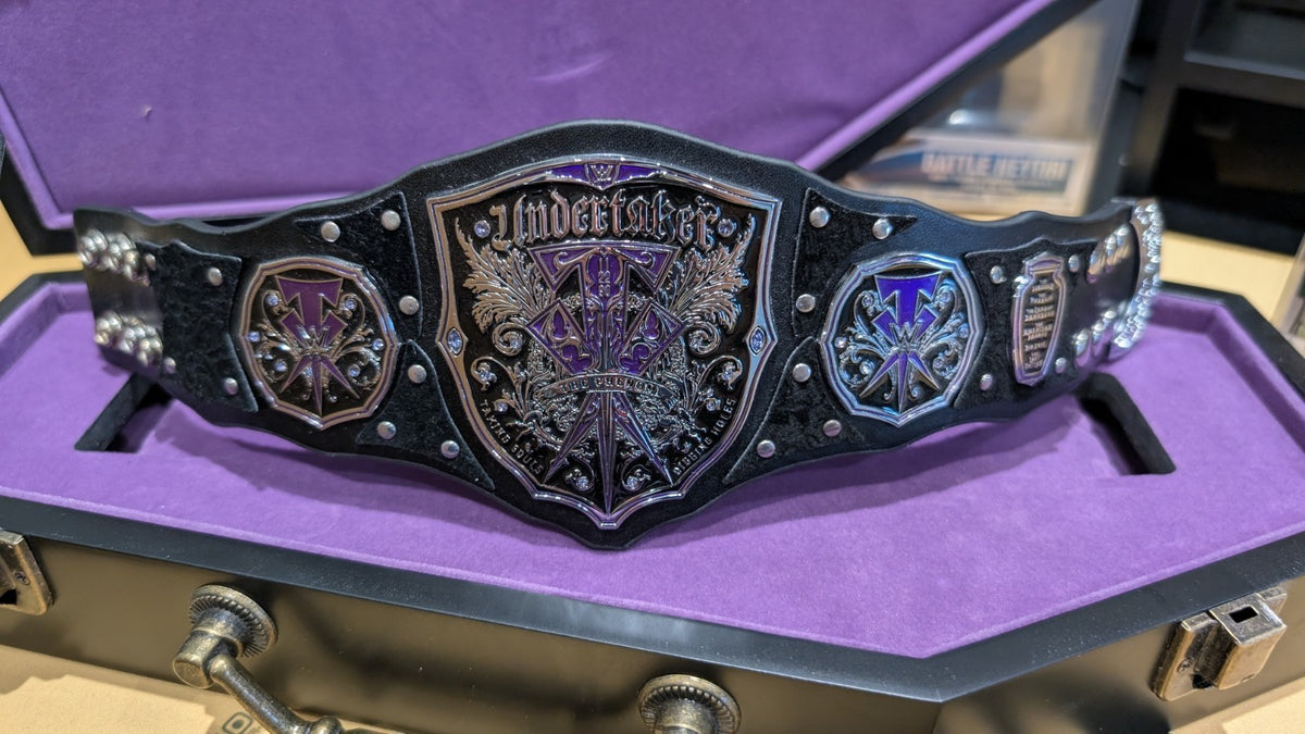 WWE The Undertaker Belt Mini Legacy Title With Display Case Wrestling