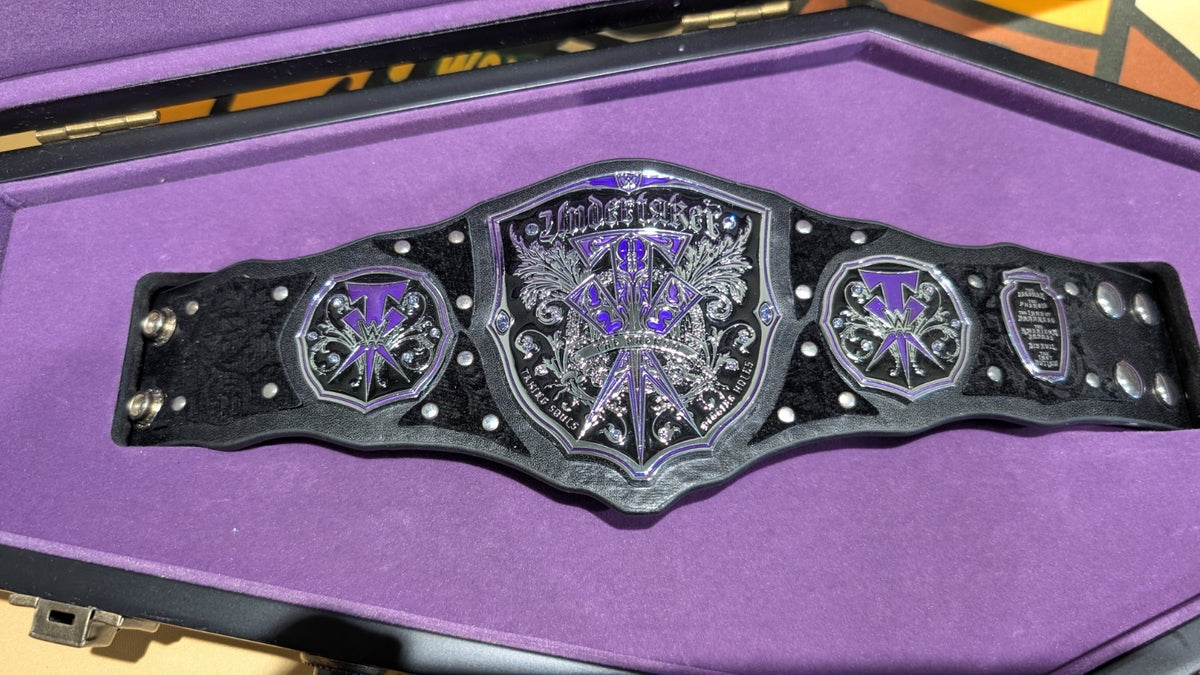 WWE The Undertaker Belt Mini Legacy Title With Display Case Wrestling