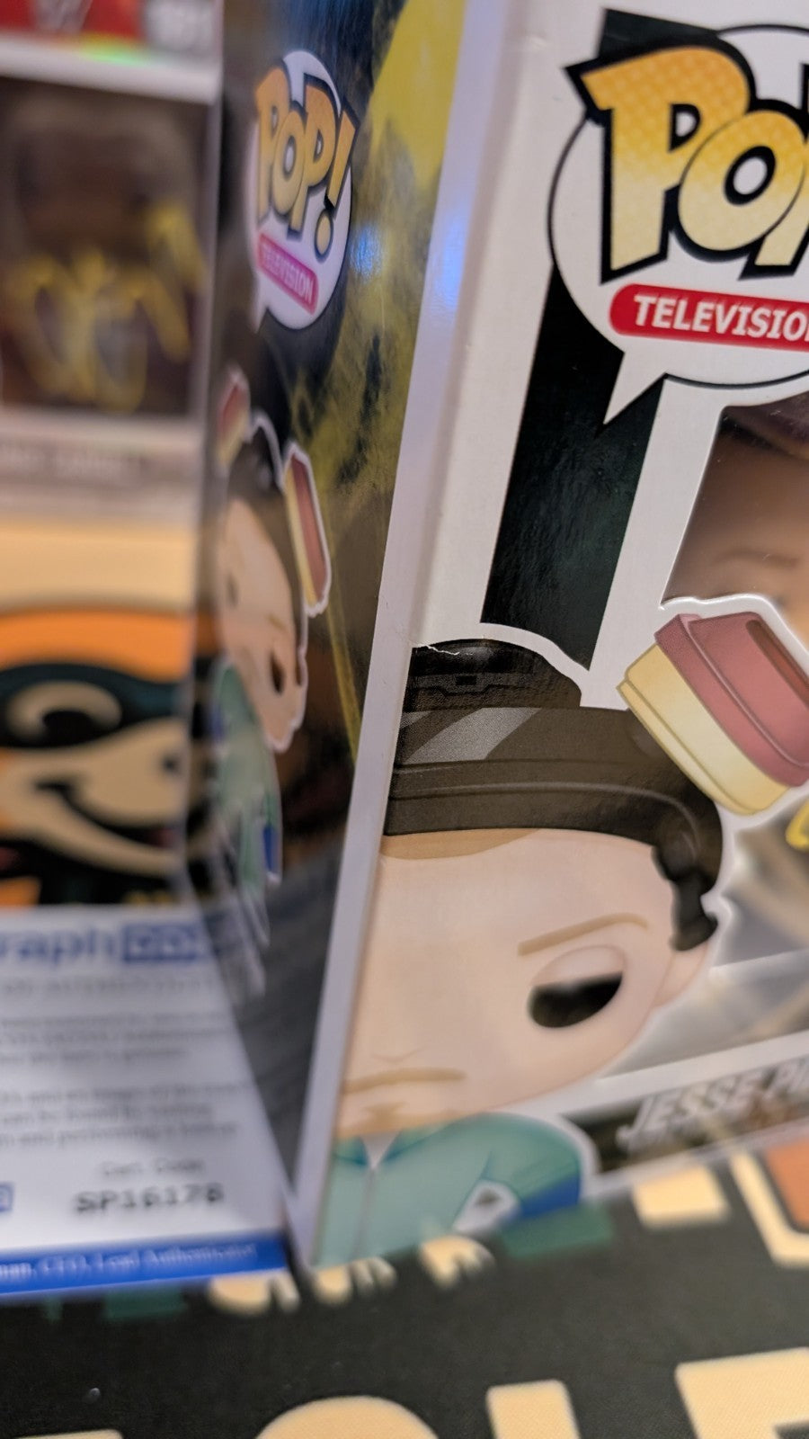 Aaron Paul Signed Jesse Pinkman Funko Pop Breaking Bad 161 Green Suit ACOA