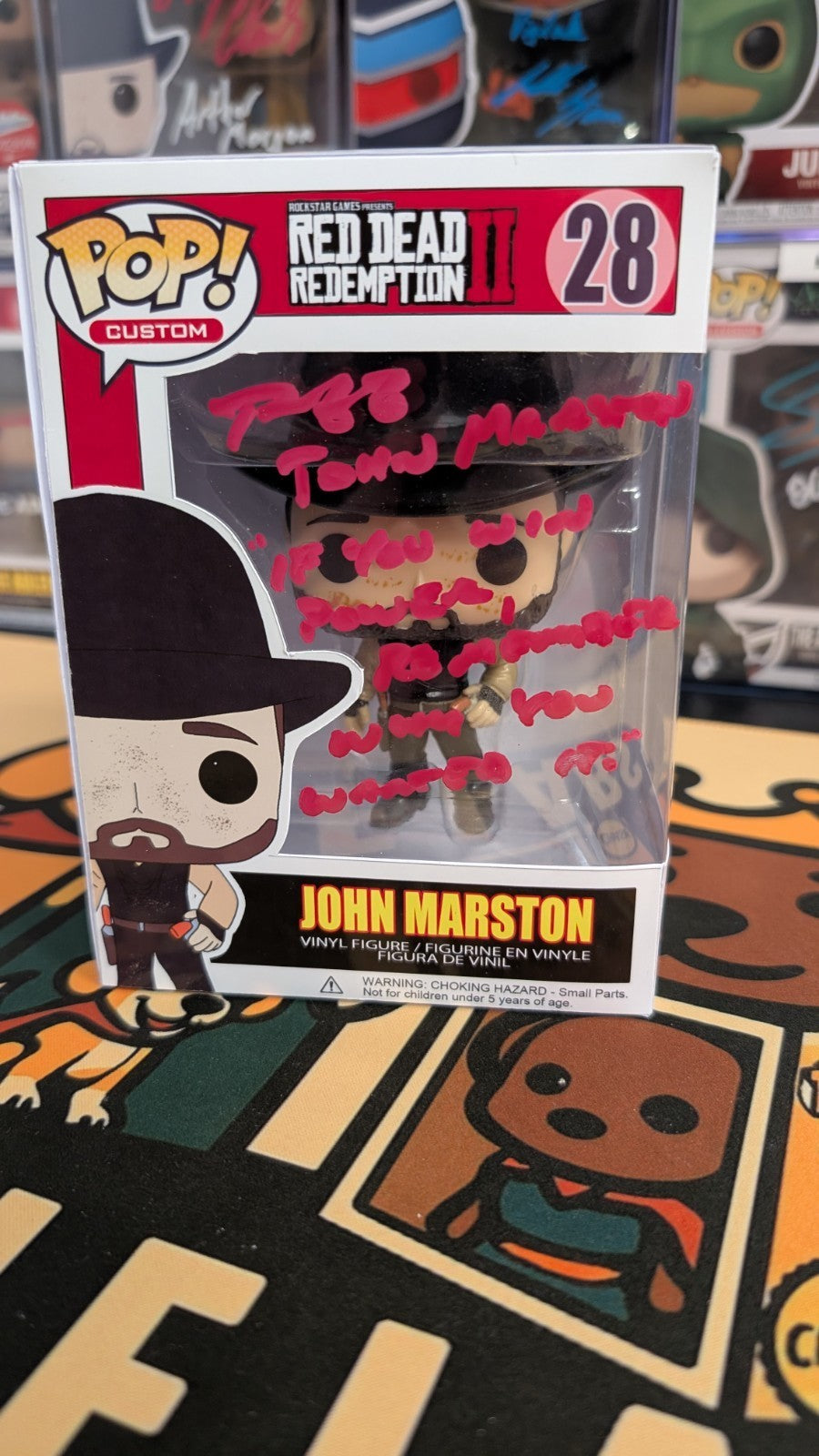 John Marston Funko Custom Red Dead Redemption Signed By Rob Wiethoff SWAU COA