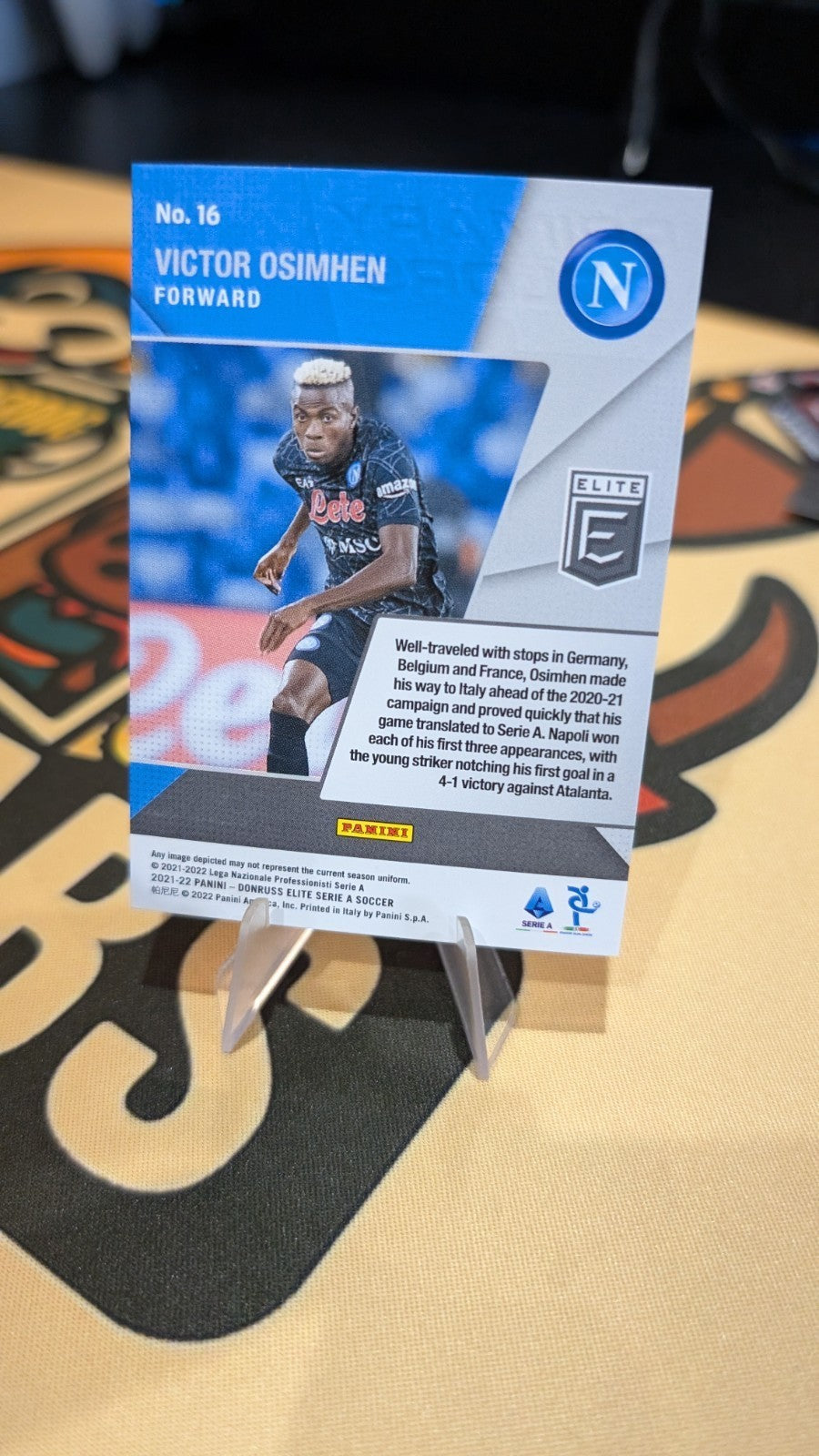 2021-22 Panini Donruss Elite Serie A SSC Napoli Primary Colors Victor Osimhen