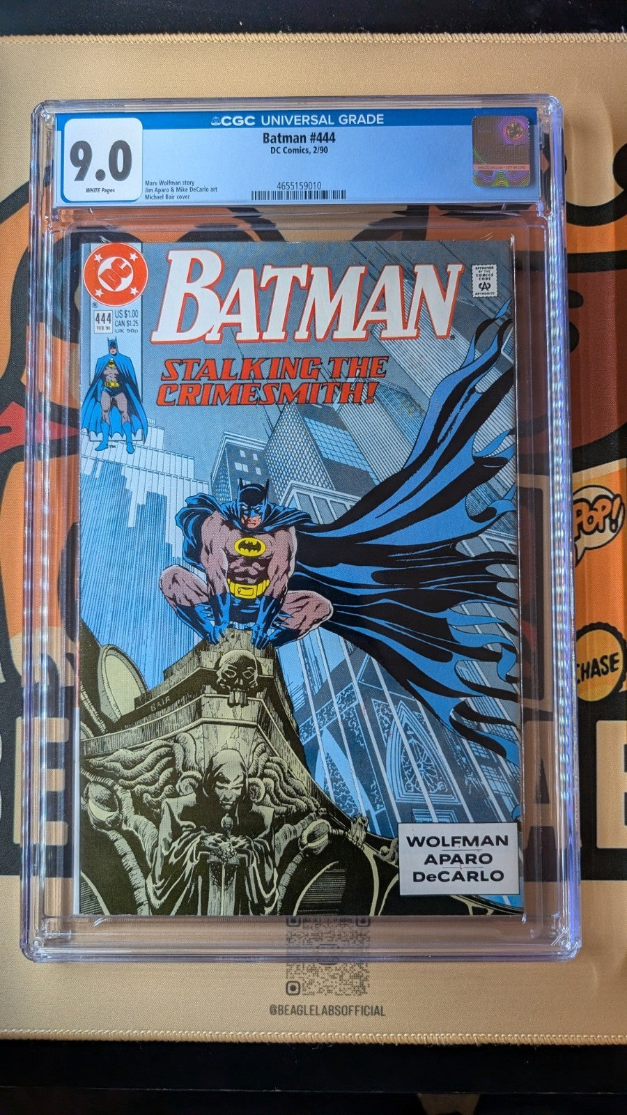 CGC 9.0 - Batman #444 - 1990 DC Comics Stalking the Crimesmith