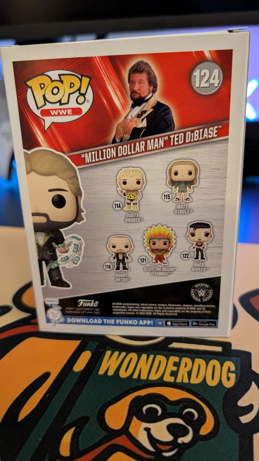Signed WWE Funko Pop Million Dollar Man Ted Dibiase #124 Diamond Chase SWAU COA