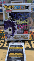 Funko Pop! One Piece - Caesar Clown Signed Quoted Jerry Jewell with JSA COA