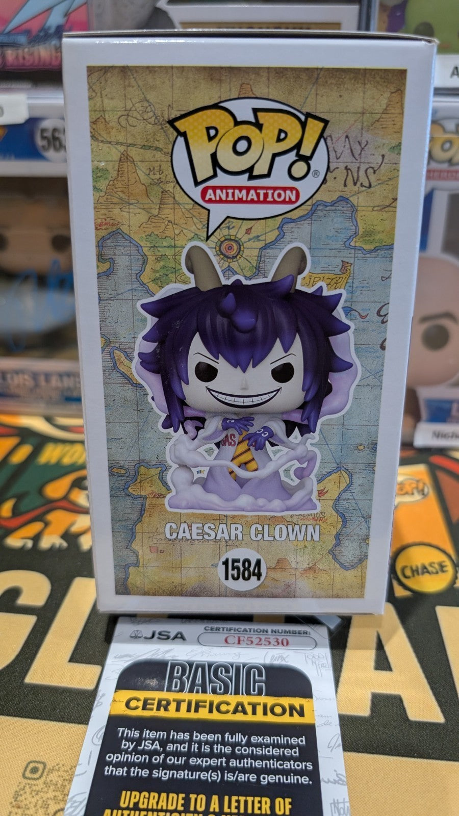 Funko Pop! One Piece - Caesar Clown Signed Quoted Jerry Jewell with JSA COA
