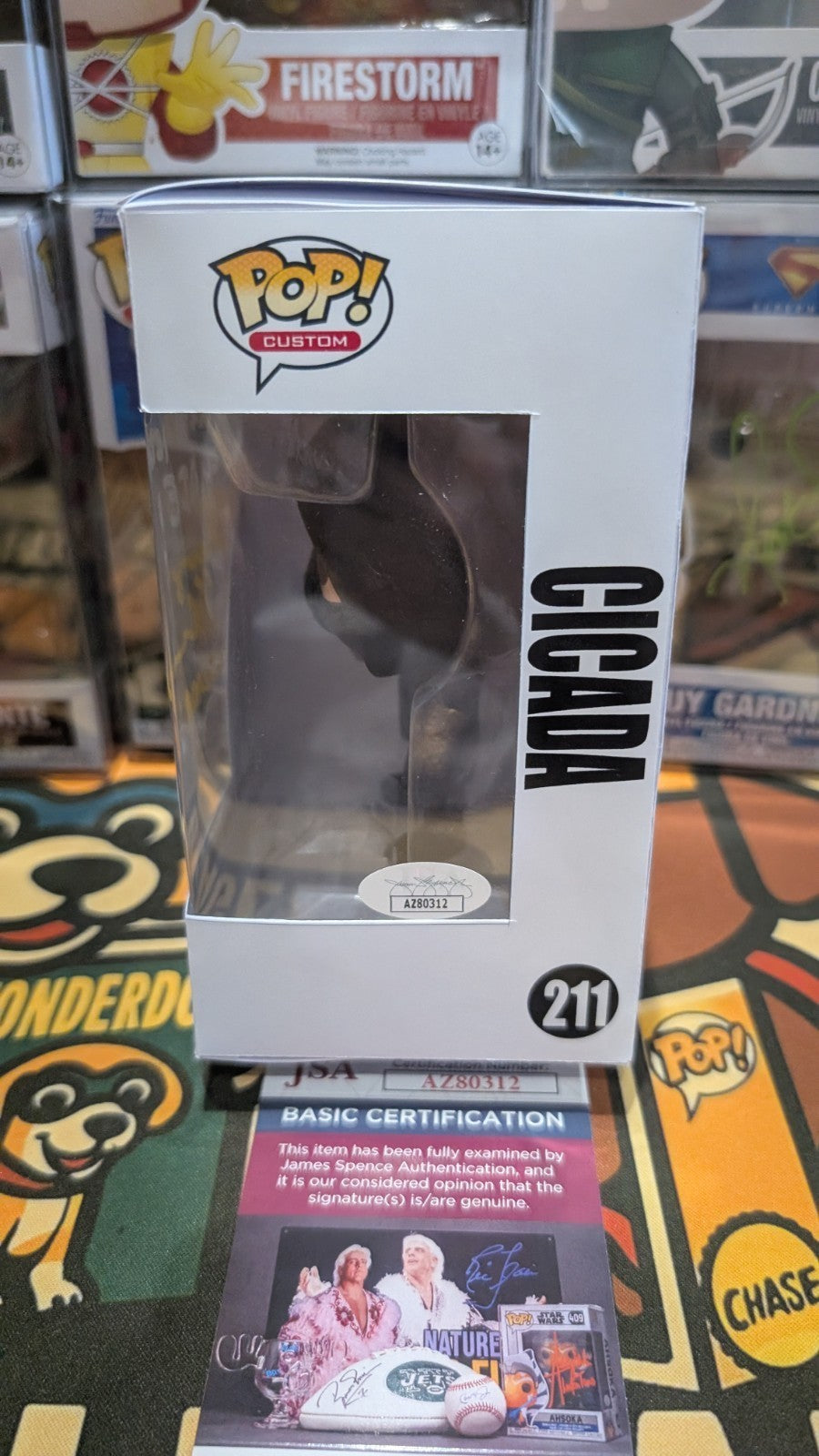 The Flash Custom Funko Pop Cicada Signed by Chris Klein With JSA COA