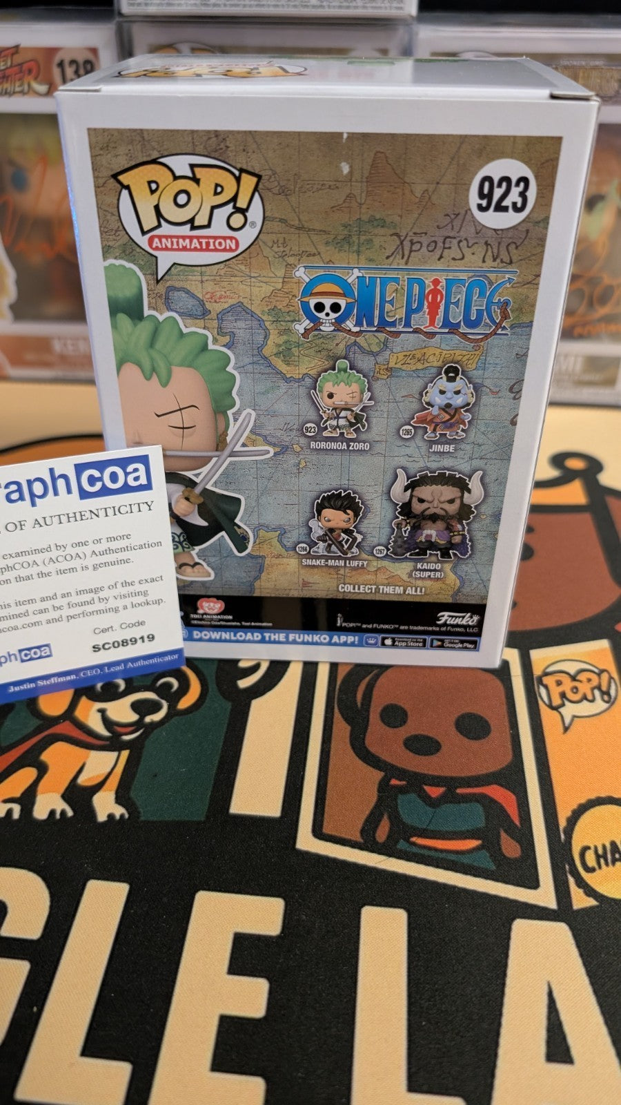 Mackenyu AUTOGRAPH One Piece - Roronoa Zoro 923 Signed Funko Pop ACOA