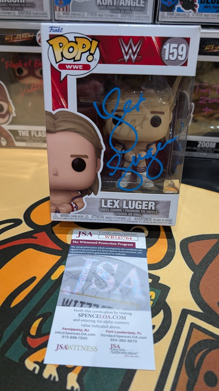 Funko Pop! WWE 159 Lex Luger Signed Autograph JSA Witnessed COA