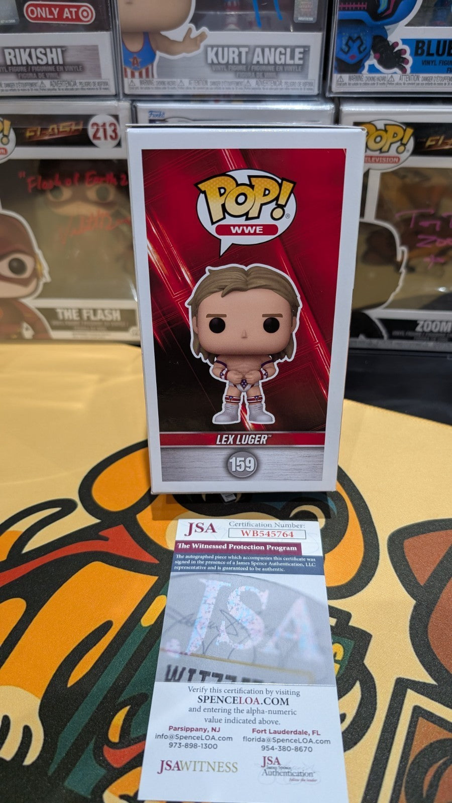 Funko Pop! WWE 159 Lex Luger Signed Autograph JSA Witnessed COA