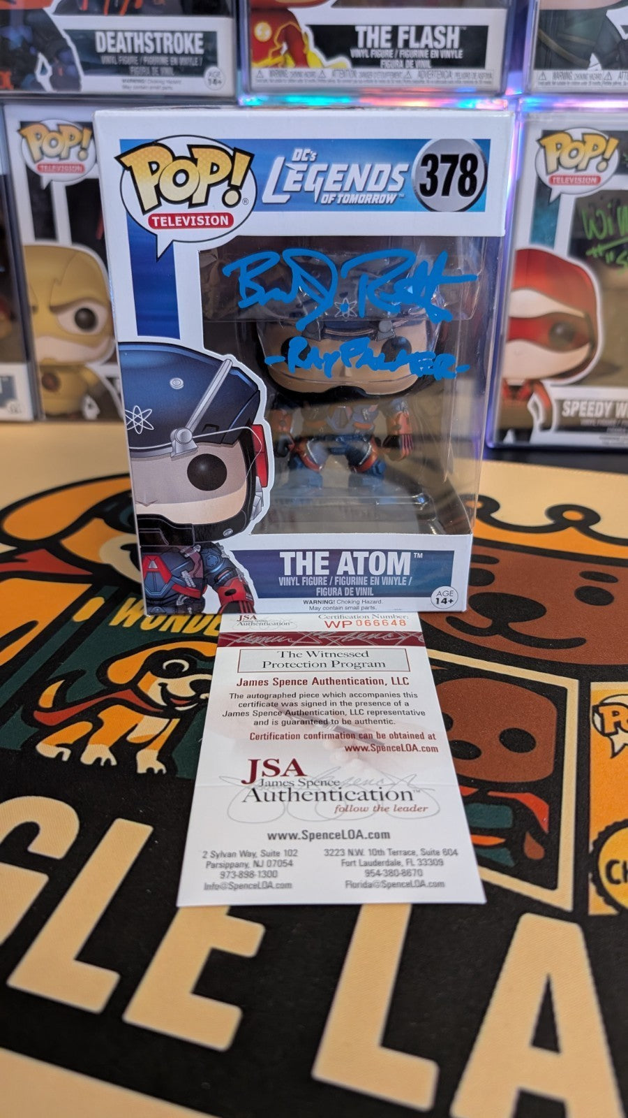 Legends of Tomorrow The Atom 378 SIGNED by Brandon Routh Funko Pop Rare COA JSA