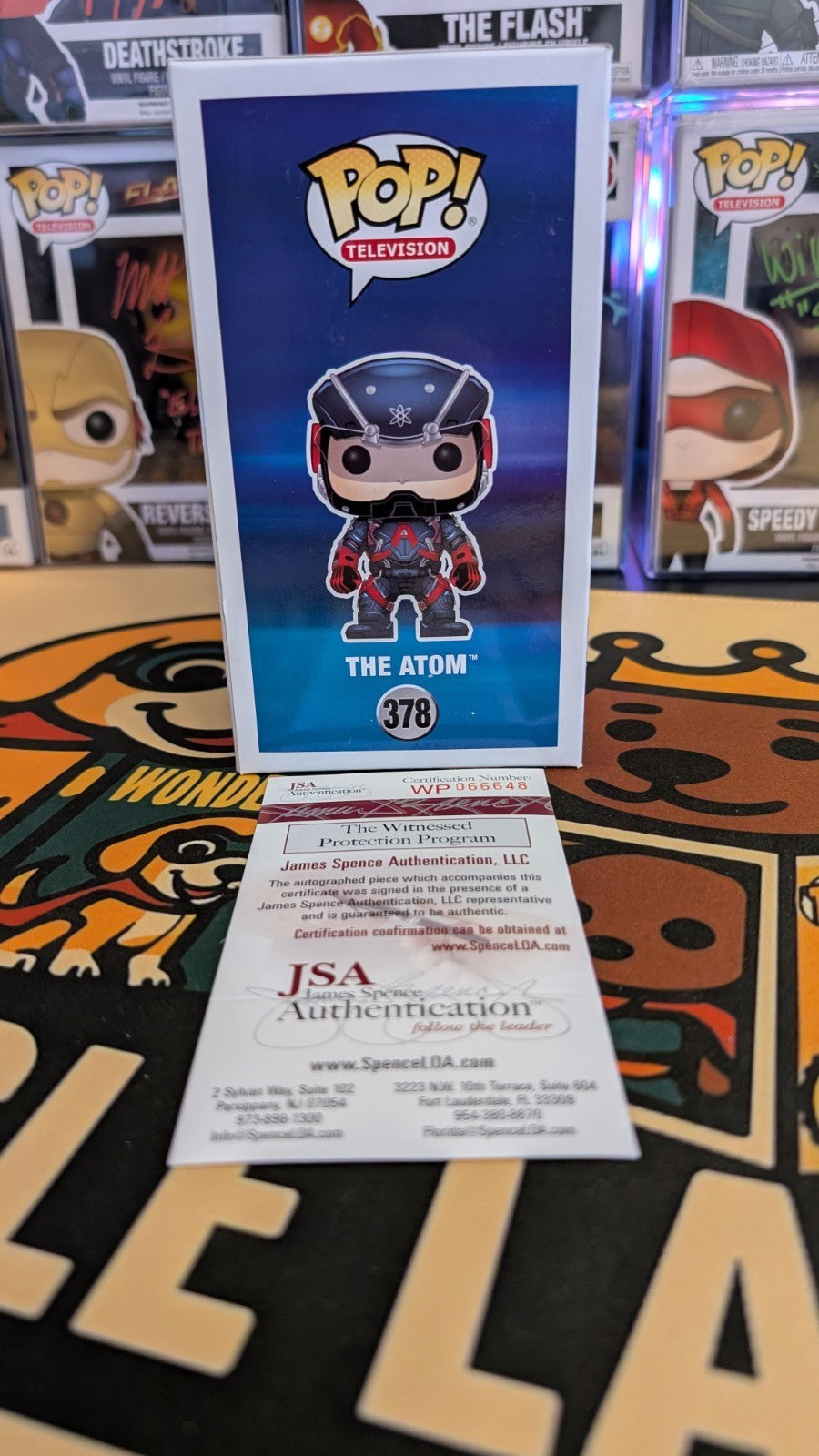 Legends of Tomorrow The Atom 378 SIGNED by Brandon Routh Funko Pop Rare COA JSA