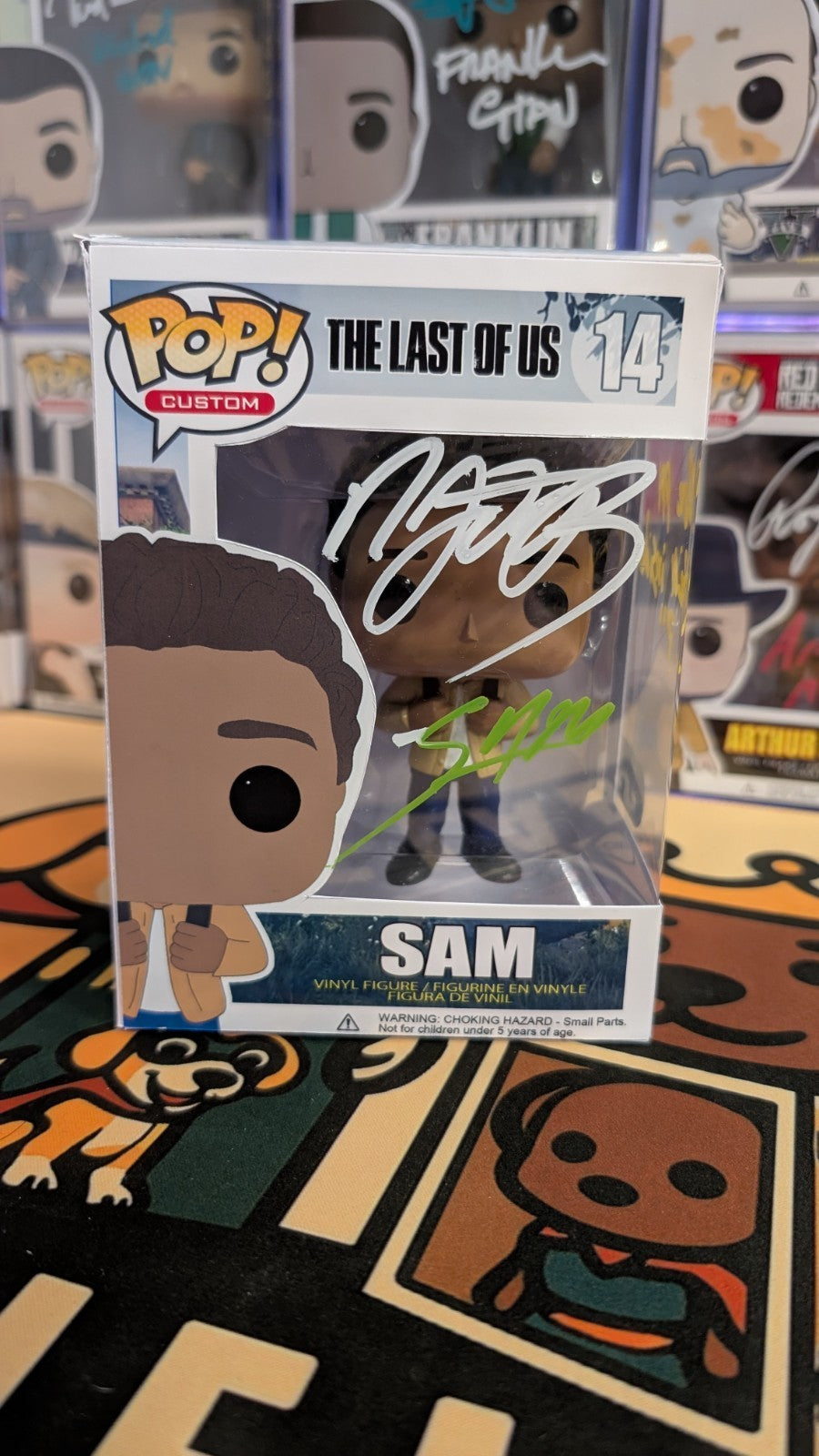 Nadji Jeter Signed Custom Funko Pop The Last Of Us Sam SWAU with Quote