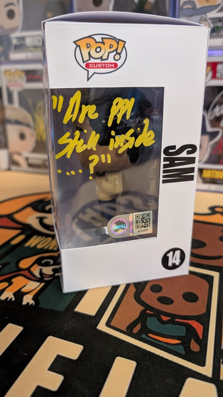 Nadji Jeter Signed Custom Funko Pop The Last Of Us Sam SWAU with Quote