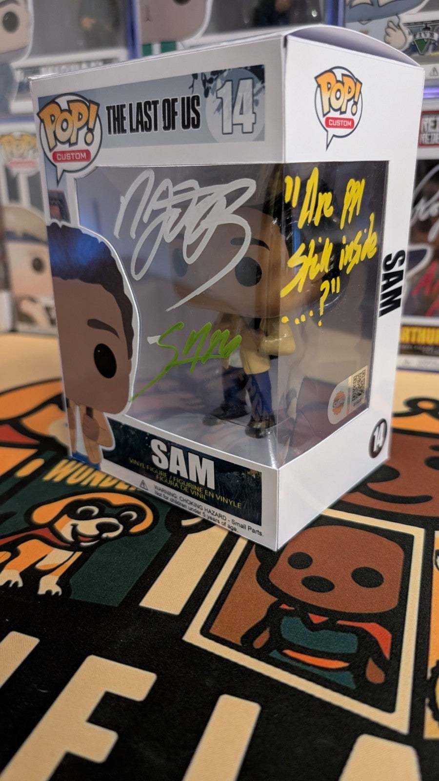 Nadji Jeter Signed Custom Funko Pop The Last Of Us Sam SWAU with Quote