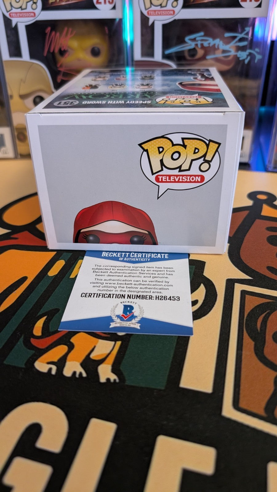 Funko Pop! DC Heroes Arrow Speedy 351 Signed Quoted Willa Holland Beckett COA