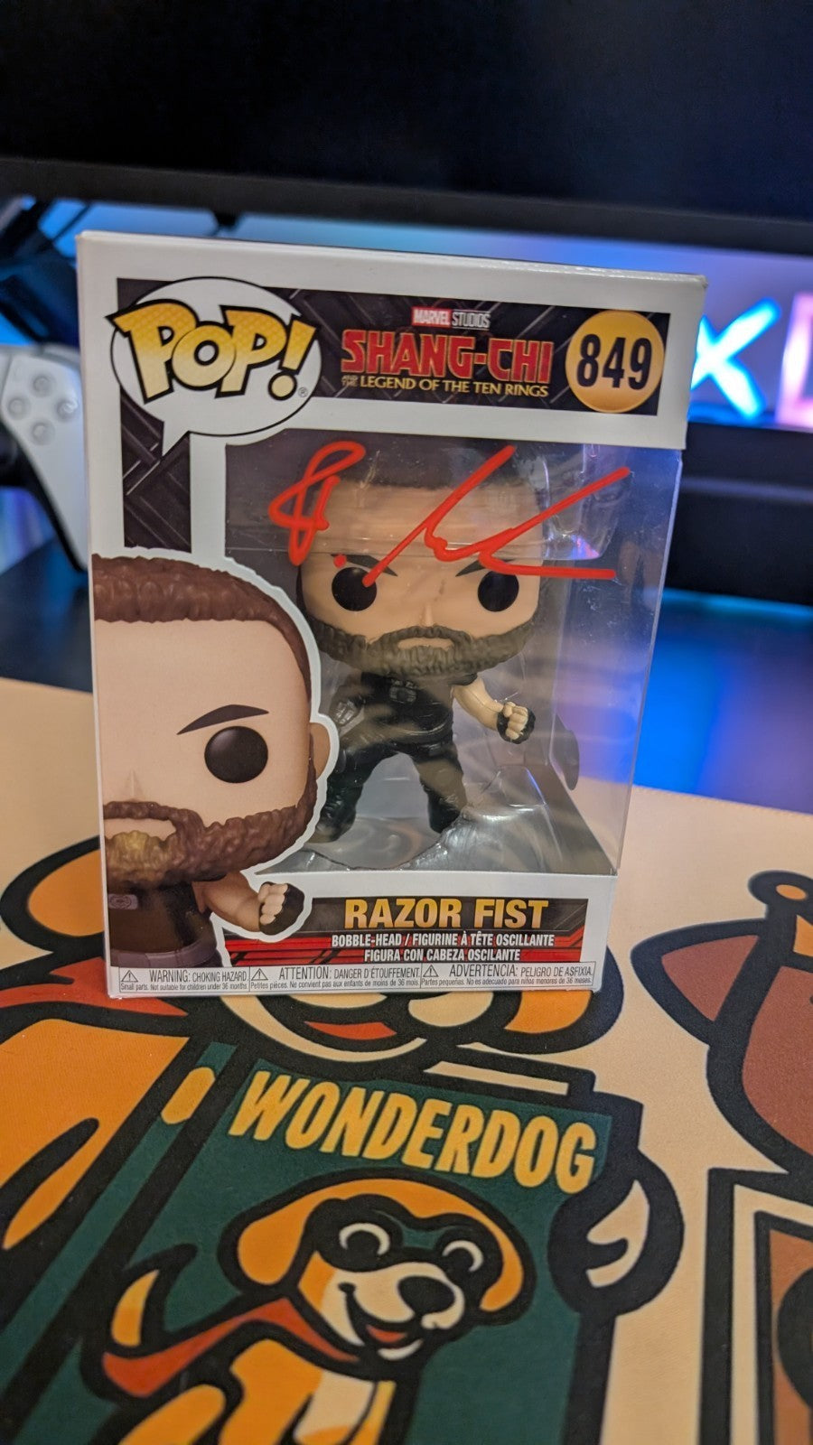 Florian Munteanu Signed Funko Pop BECKETT Witnessed Razor Fist Shang Chi Marvel