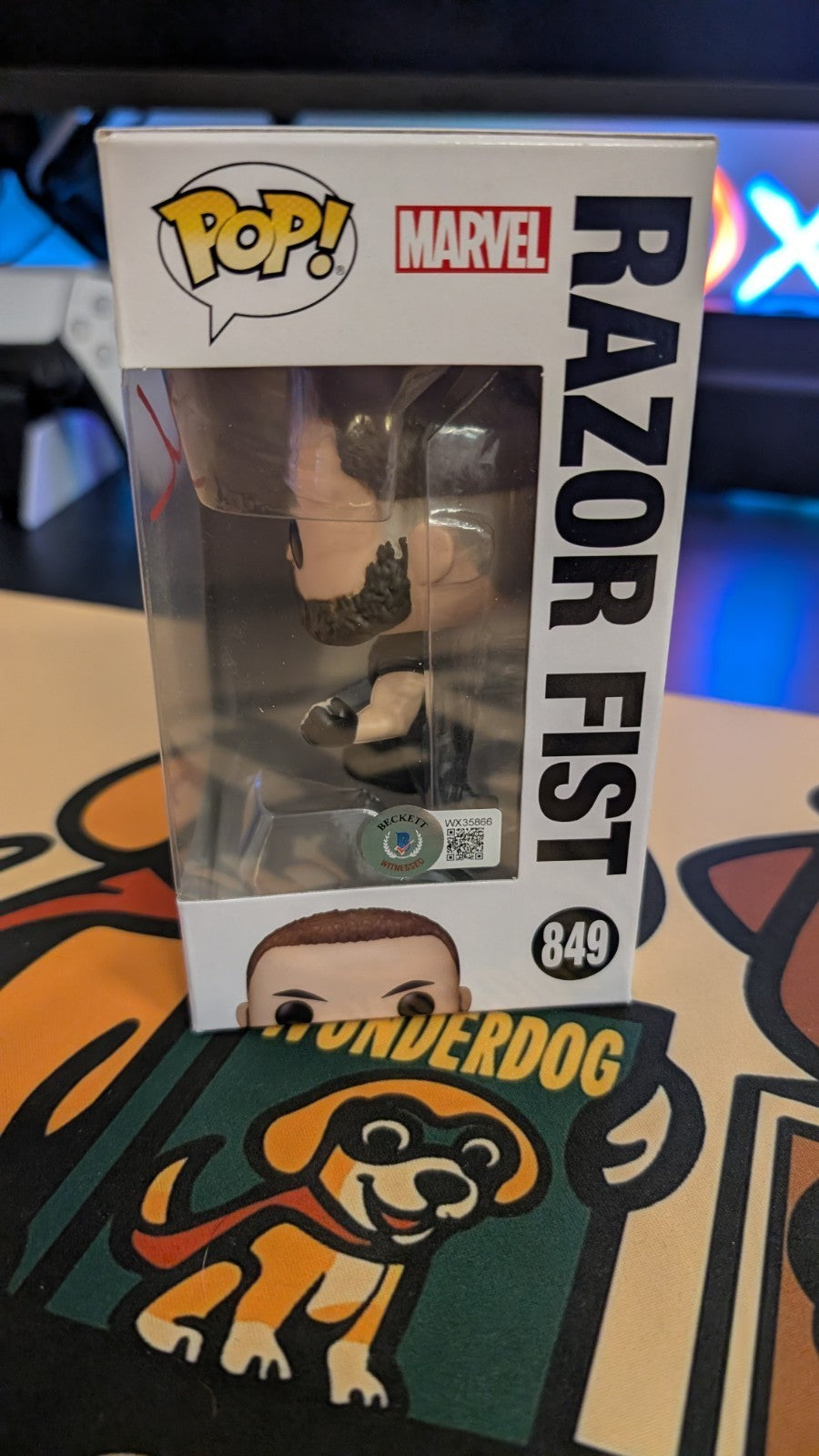 Florian Munteanu Signed Funko Pop BECKETT Witnessed Razor Fist Shang Chi Marvel