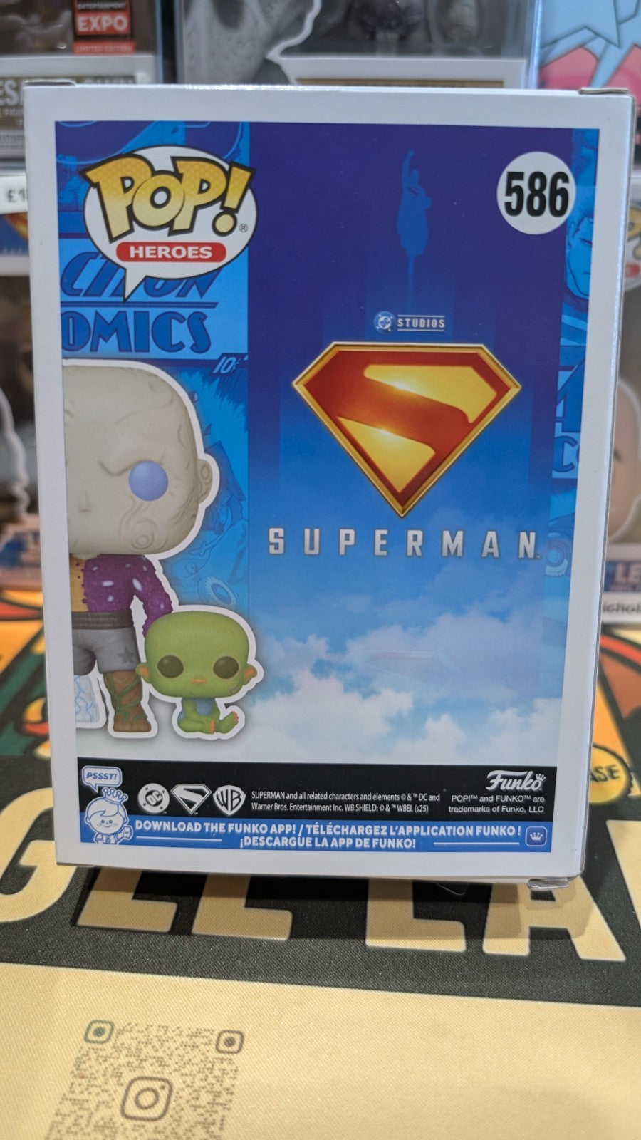 METAMORPHO & BABY JOEY Superman Funko 586 Signed by Anthony Carrigan Beckett COA