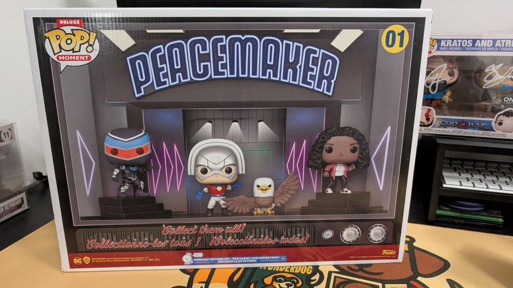 Signed Peacemaker Introduction Funko Pop Vigilante John Cena Freddie Stroma COA