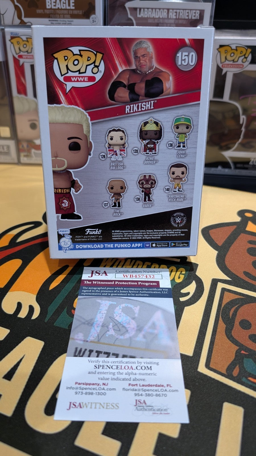 Rikishi AUTOGRAPHED SIGNED Funko Pop WWE JSA Witnessed COA W/ Inscription