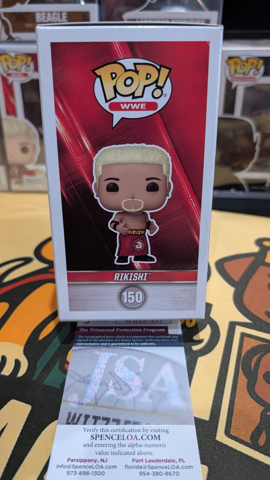 Rikishi AUTOGRAPHED SIGNED Funko Pop WWE JSA Witnessed COA W/ Inscription