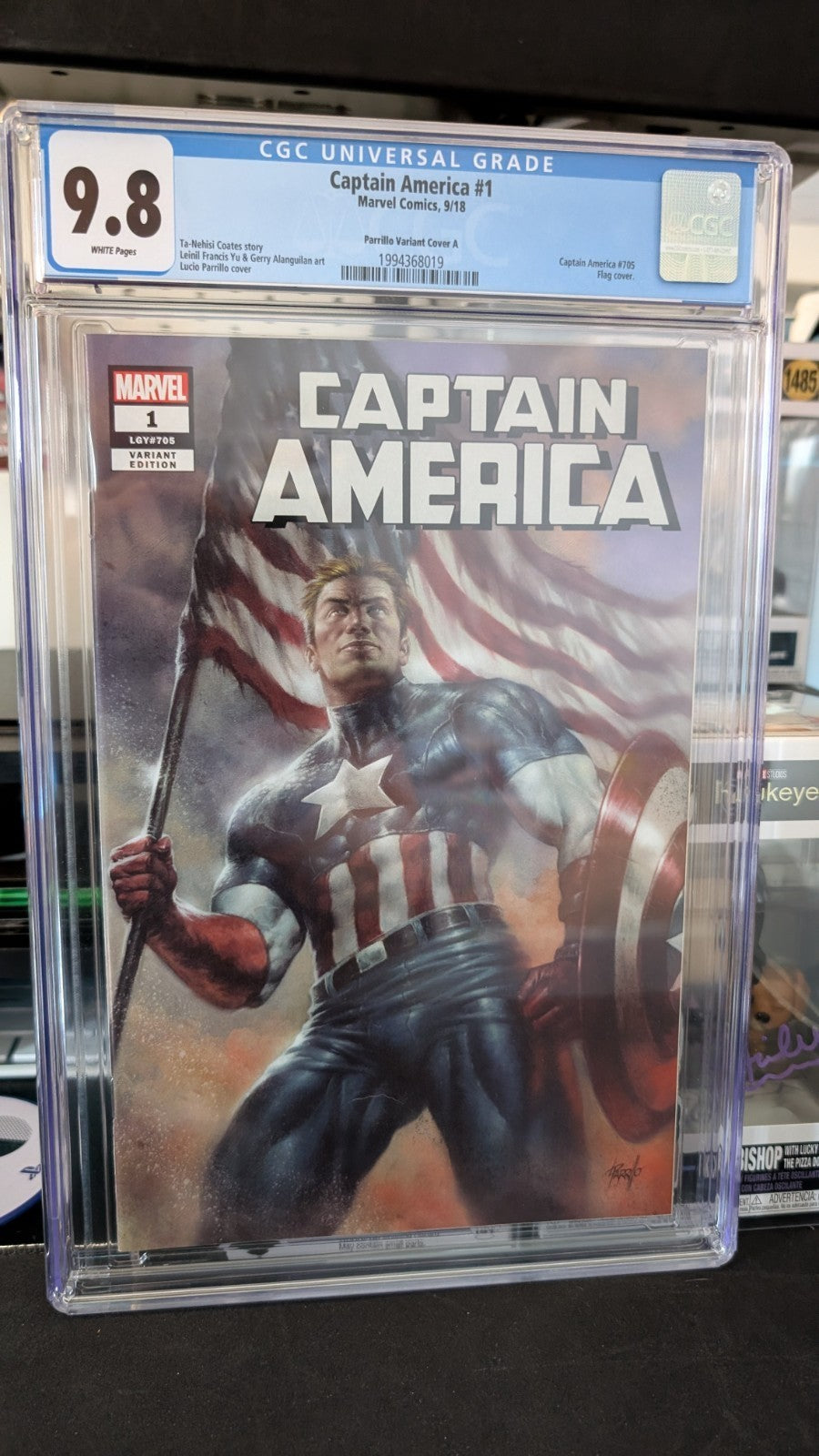 Captain America # 1 CGC 9.8 Marvel Comics Lucio Parrillo Variant A Steve Rogers