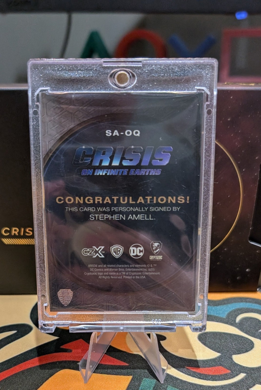 CZX Crisis on Infinite Earths Autograph SA-OQ Stephen Amell as Oliver Queen /115