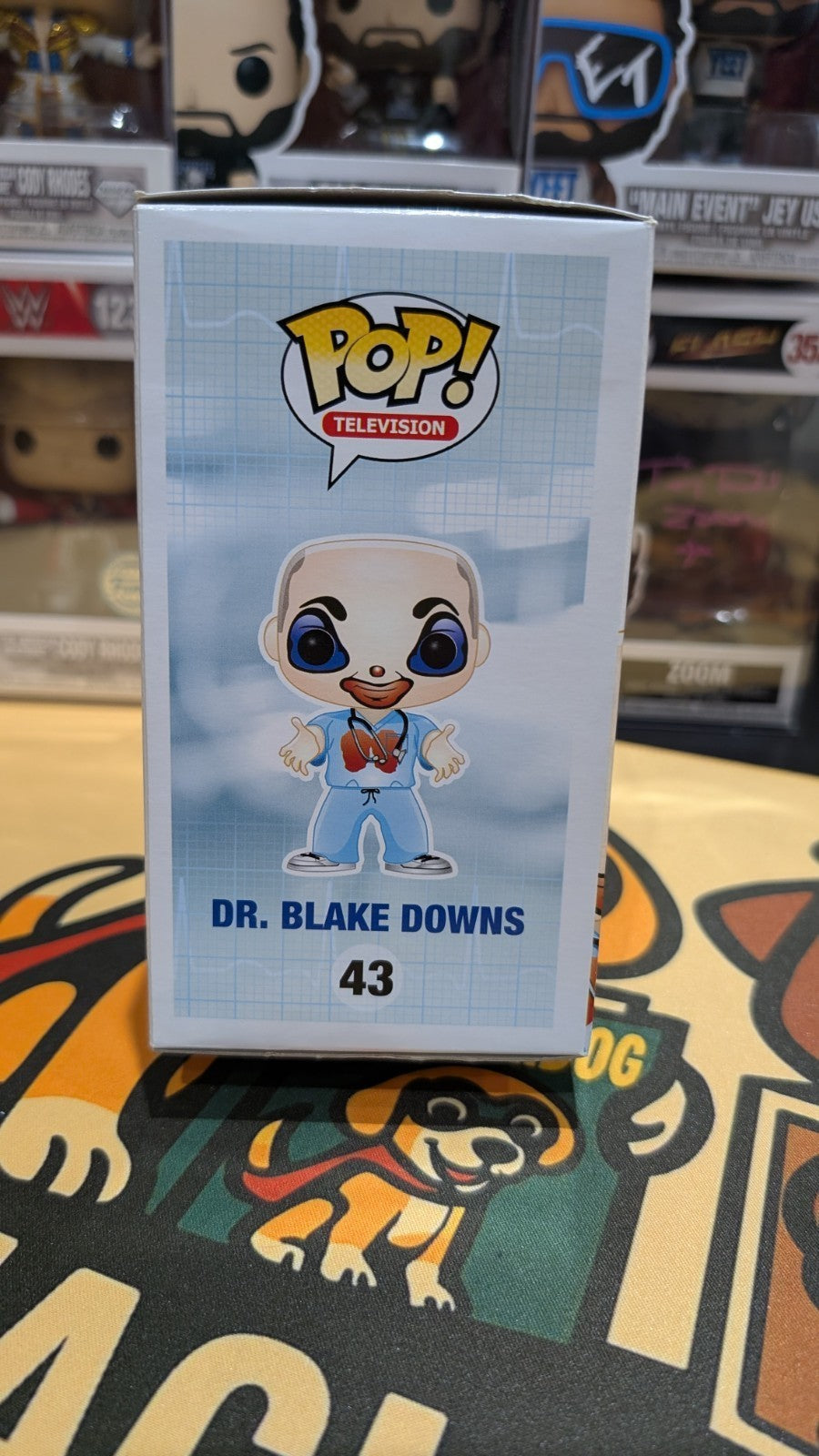 Funko Pop! #43 Dr. Blake Downs Clown Autograph Signed Rob Corddry SWAU COA