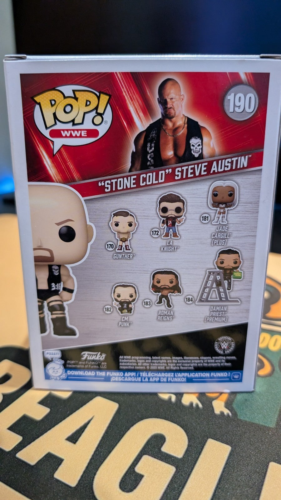 Funko Pop WWE “Stone Cold” Steve Austin #190