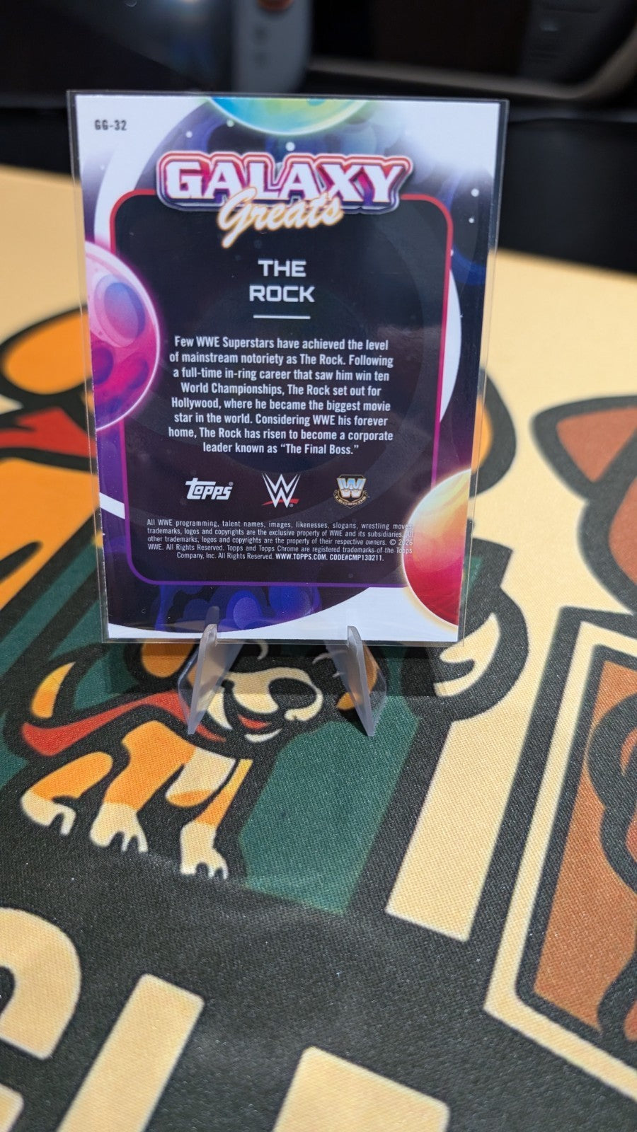 The Rock 2026 Topps Chrome Cosmic WWE Galaxy Greats #GG-32