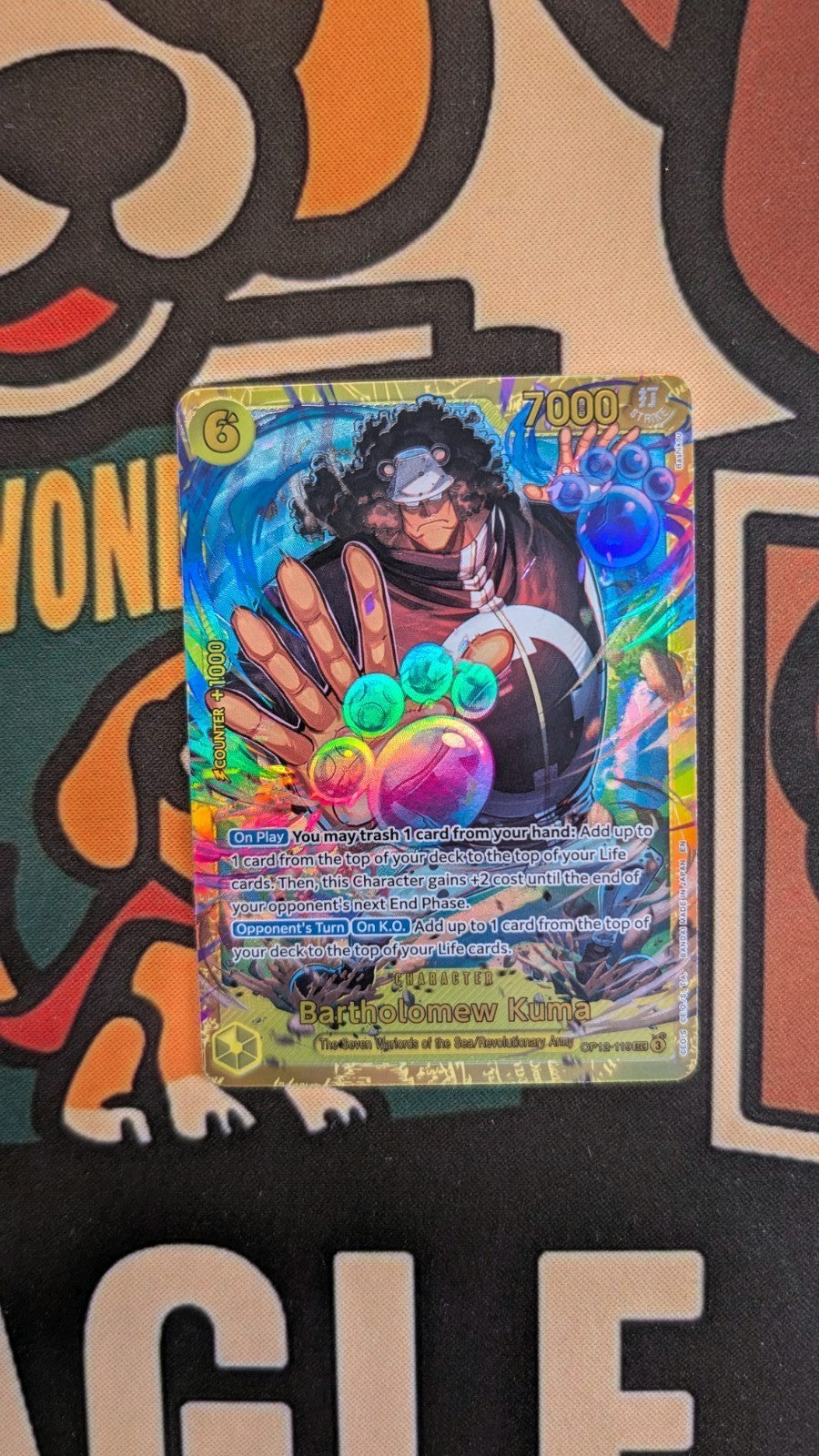 One Piece CCG Bartholomew Kuma OP12-119 SEC - English - PACK FRESH MINT