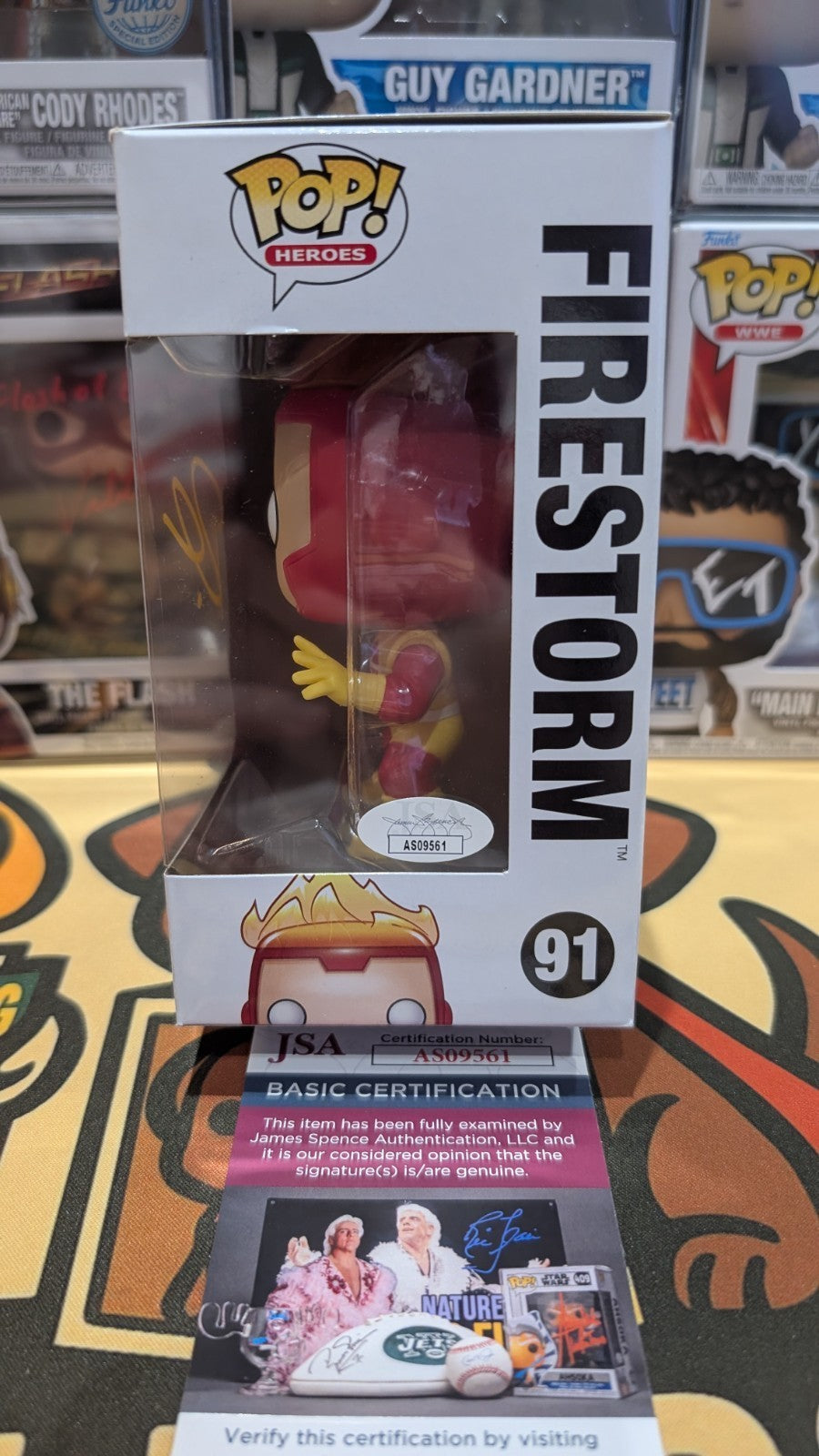 ROBBIE AMELL SIGNED FIRESTORM DC COMICS THE FLASH  ARROW FUNKO POP - JSA COA