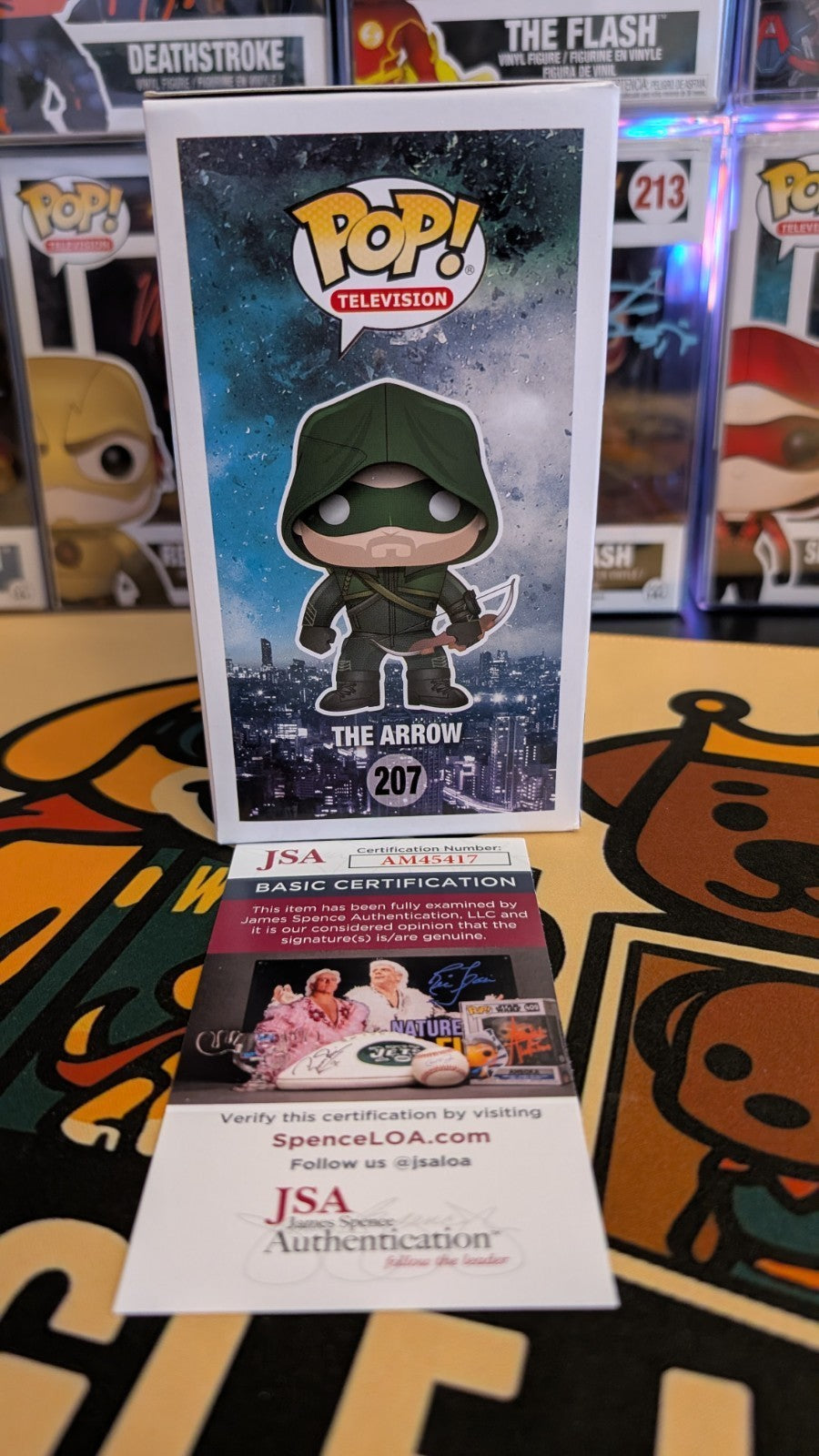 The Arrow 207 SIGNED by Josh Segarra (Adrian Chase/Vigilante) Funko Pop JSA COA