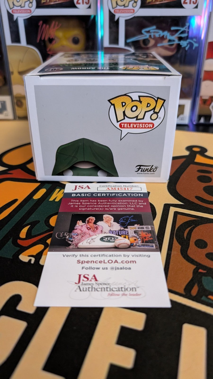 The Arrow 207 SIGNED by Josh Segarra (Adrian Chase/Vigilante) Funko Pop JSA COA