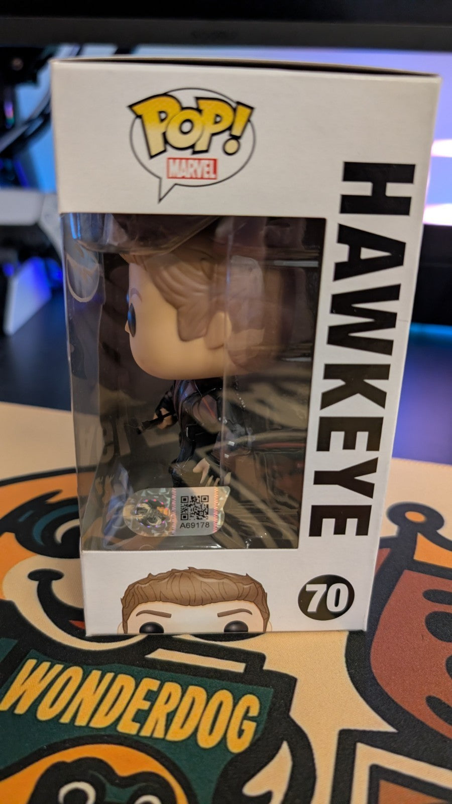 Jeremy Renner Signed Funko Pop! Marvel Avengers Hawkeye #70 Autograph SWAU COA