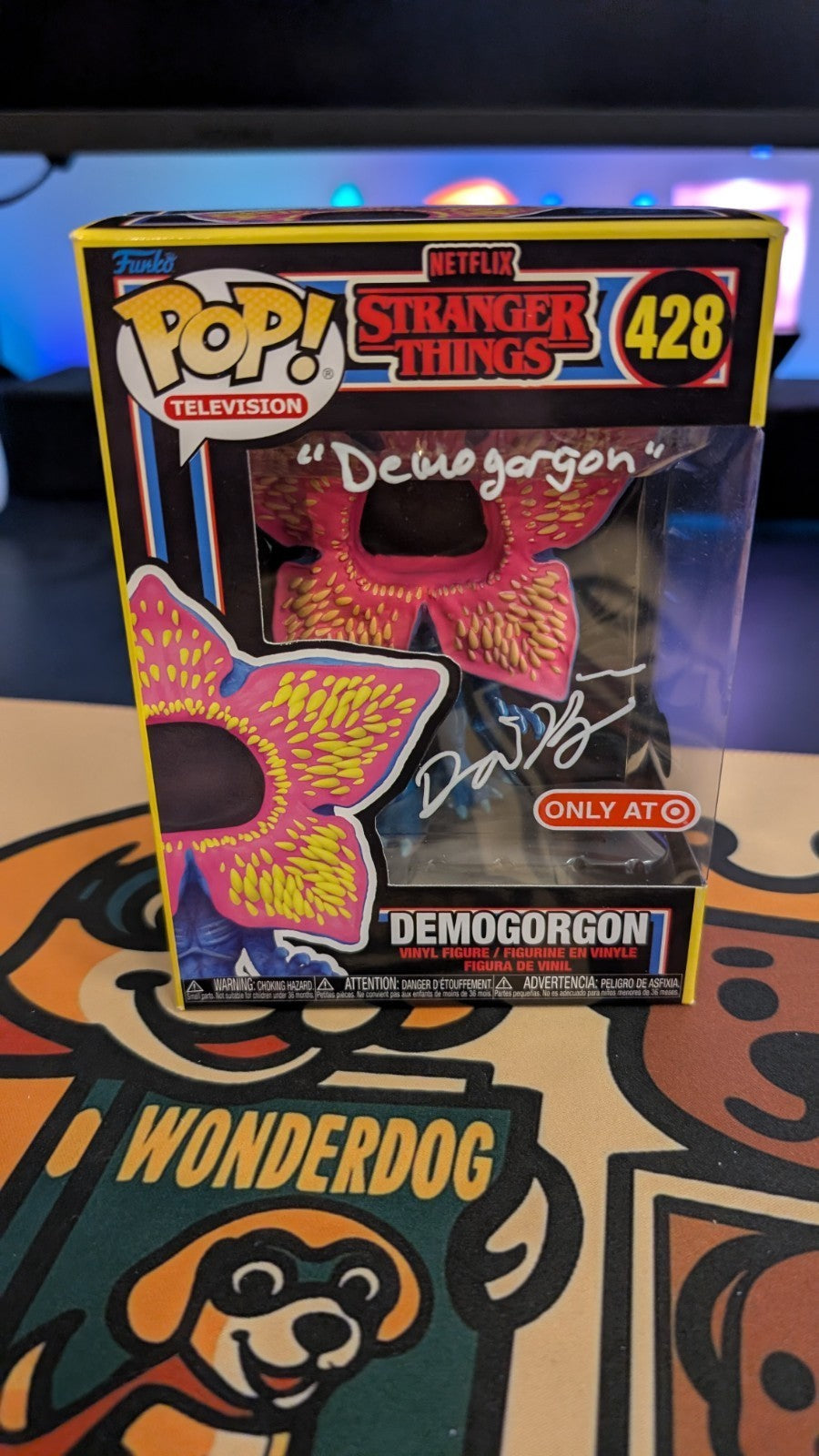 Funko Pop! Stranger Things: Demogorgon 428 Signed Dorian Kingi Beckett COA