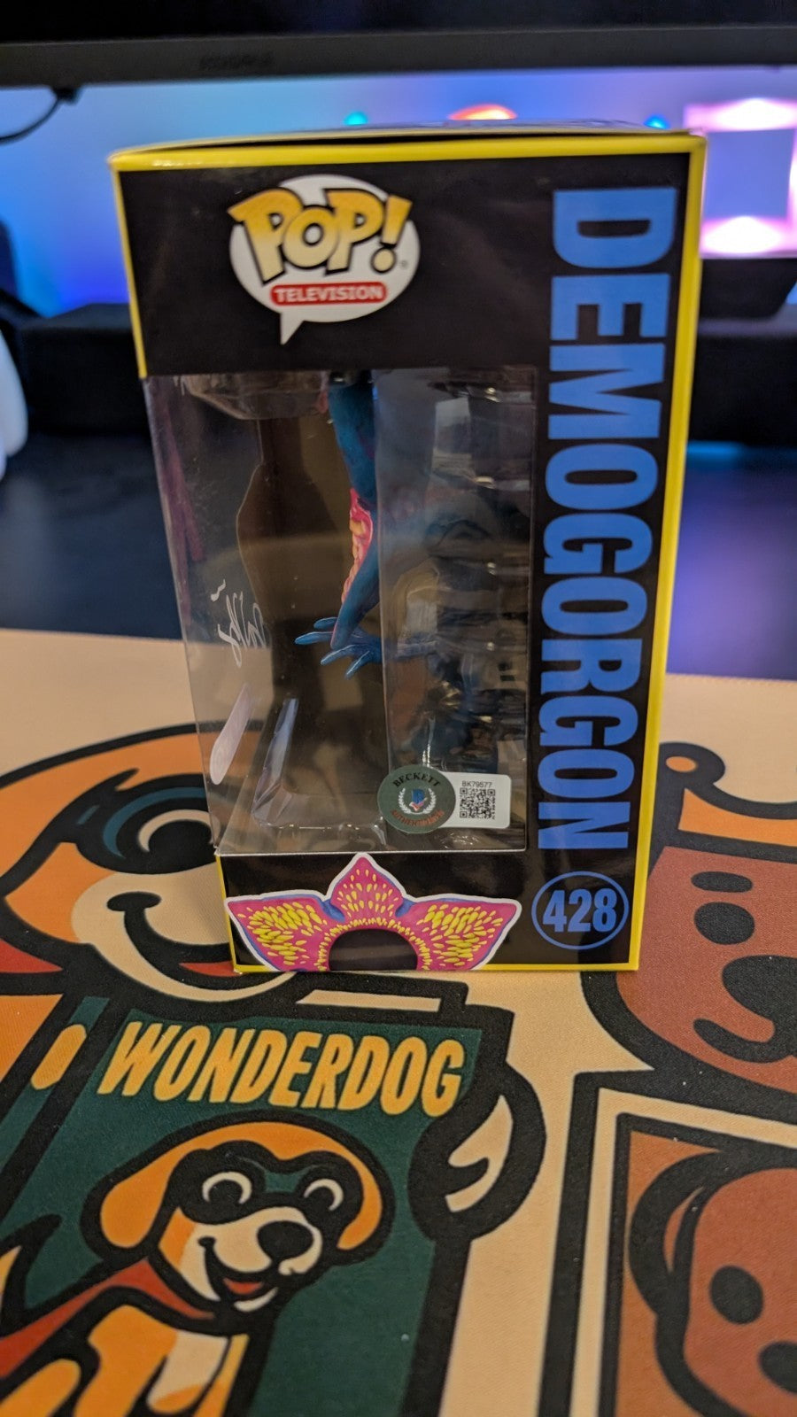 Funko Pop! Stranger Things: Demogorgon 428 Signed Dorian Kingi Beckett COA