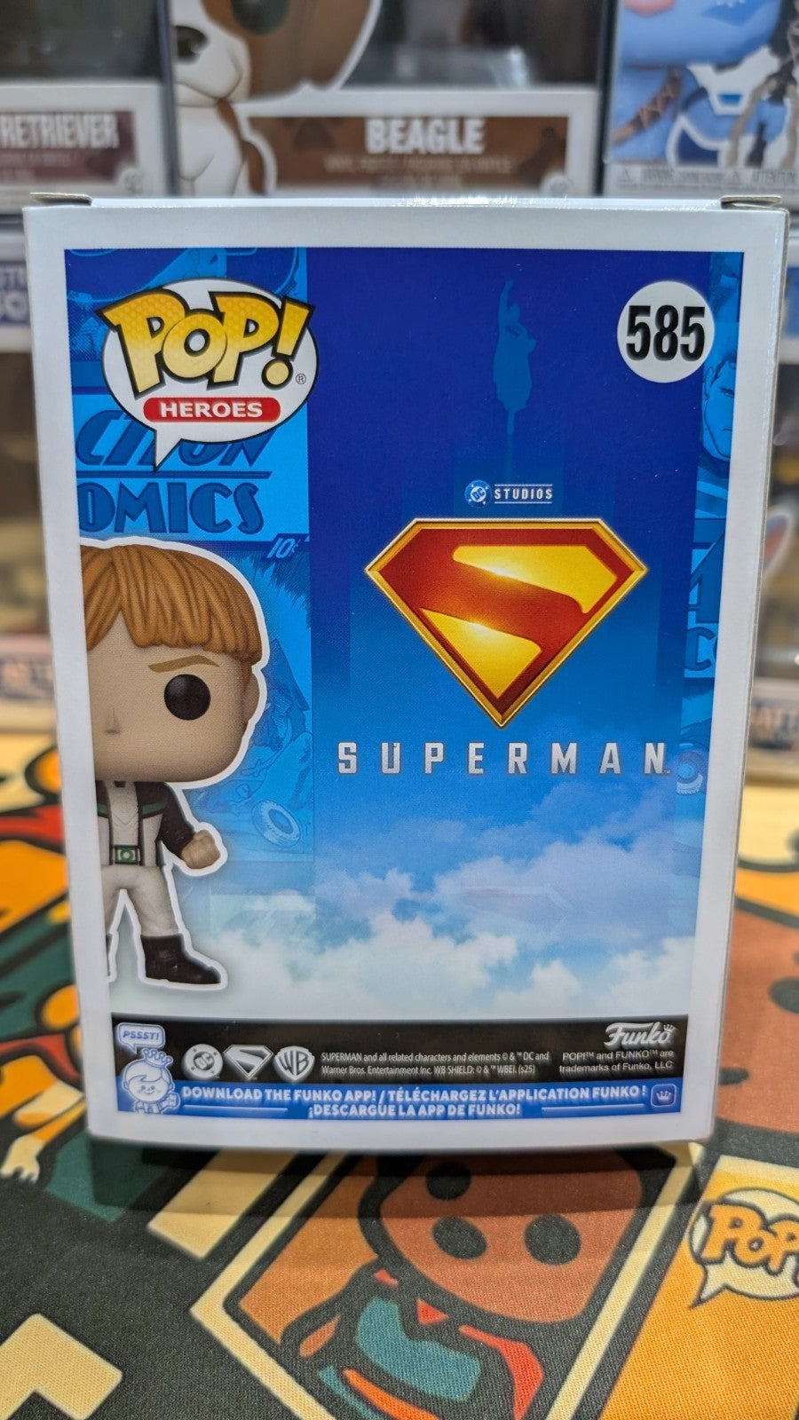 DC Superman Guy Gardner #585 Signed By Nathan Fillion Funko Pop Beckett SWAU COA